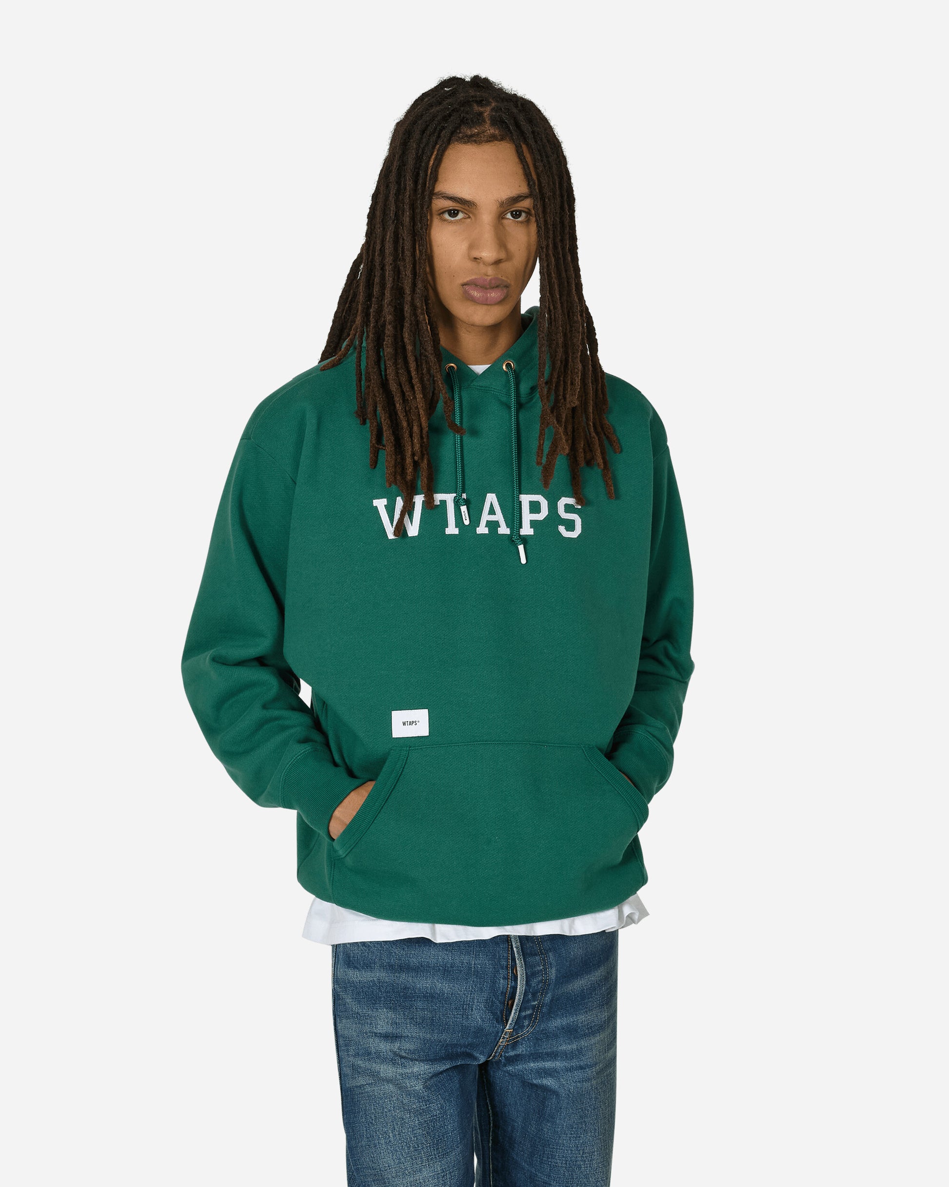 WTAPS Dt Cut & Sewn Green Sweatshirts Hoodies 241ATDT-CSM04 GRN