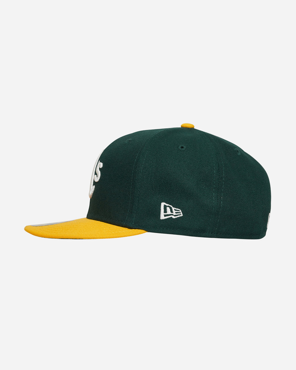 Oakland Athletics New Era 59 Fifty Mens Baseball Cap Green Yellow