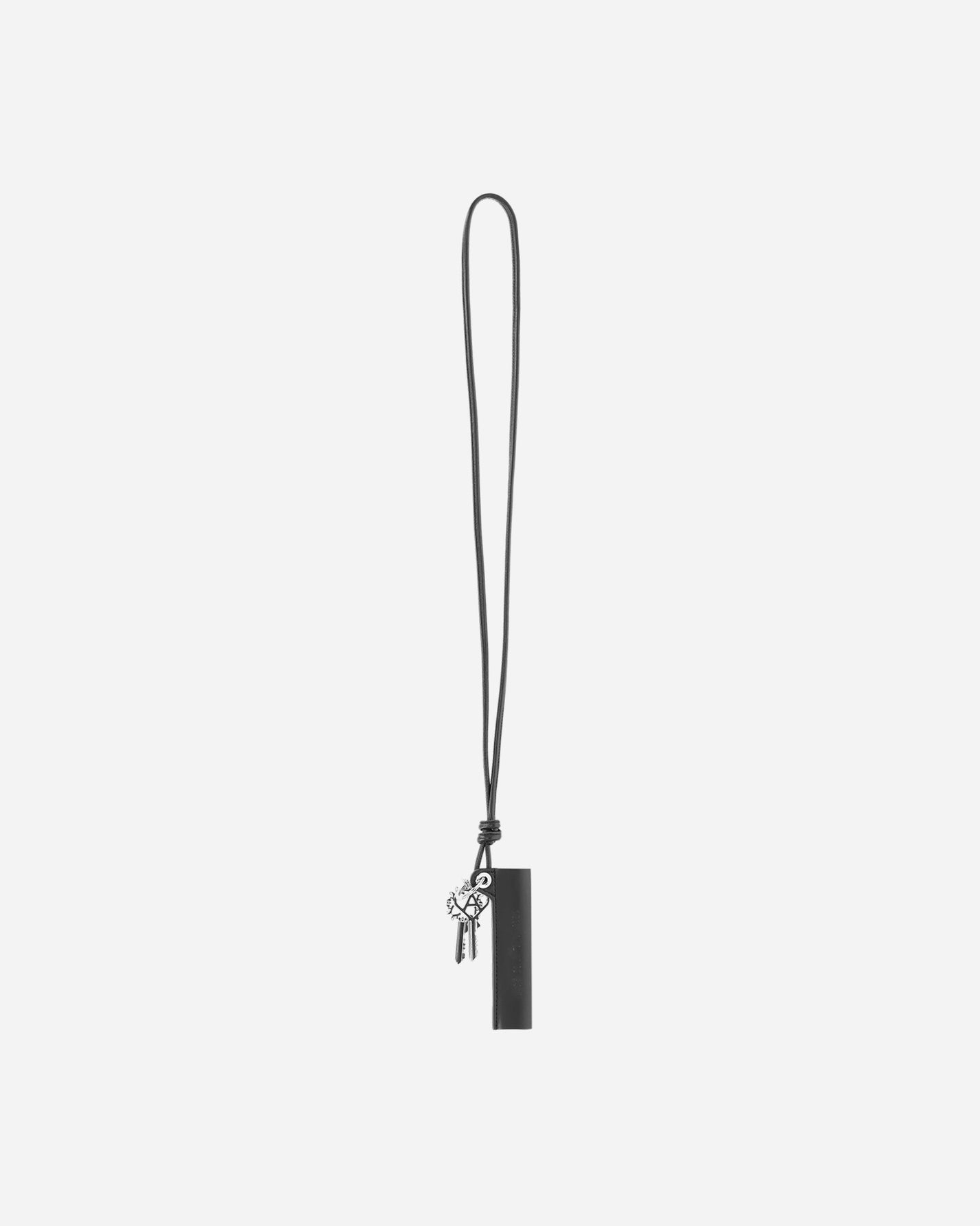 1017 Alyx 9SM Leather Keychain Black Jewellery Necklaces AAUKE0010LE01 BLK0001