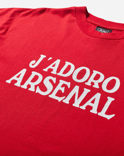 Aries Arsenal X Aries J'Adoro Ss Tee Red T-Shirts Shortsleeve U06691 RED