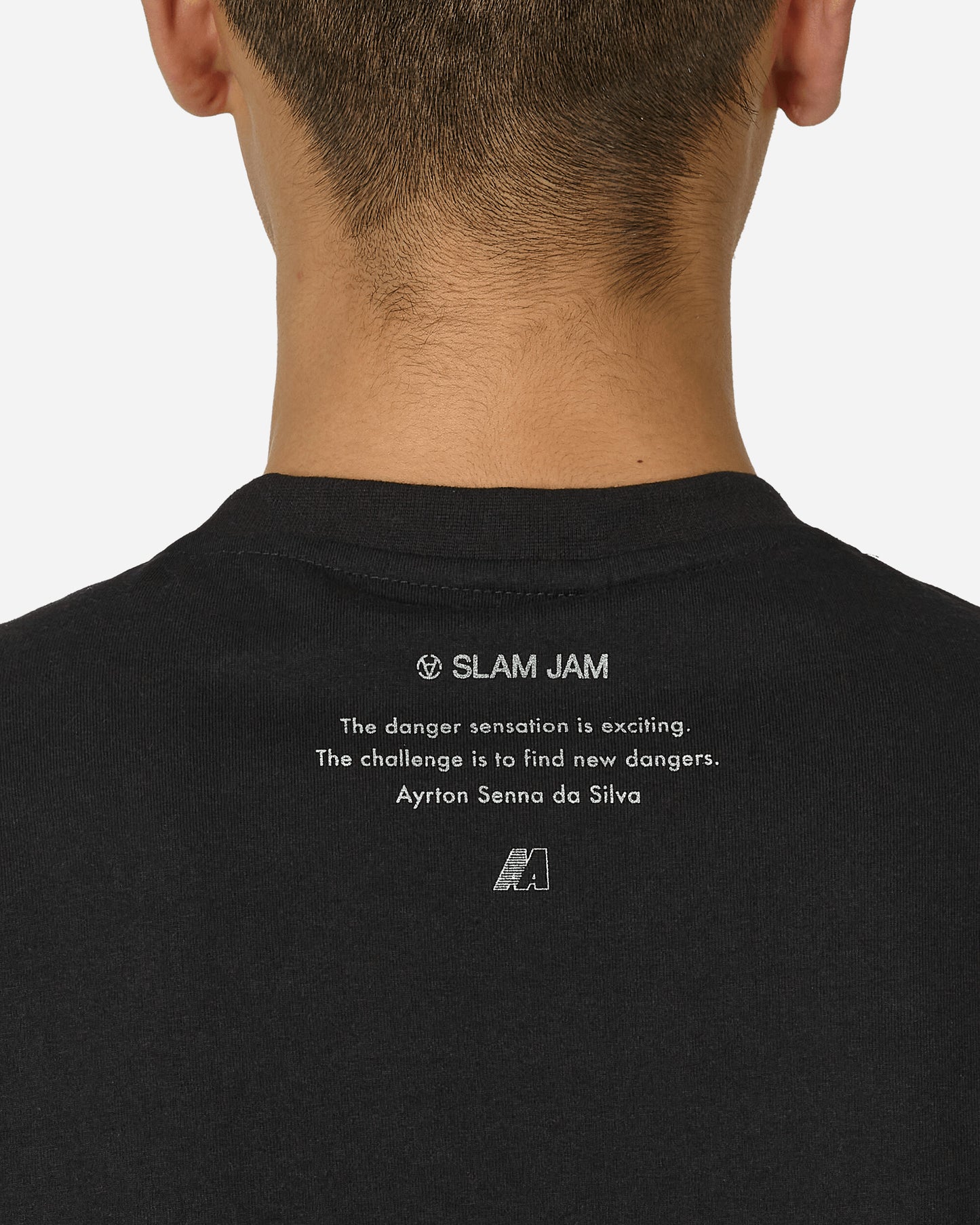 Automobili Amos Danger Tee Exclusive Slam Jam Black T-Shirts Shortsleeve C1AATS07 BLACK