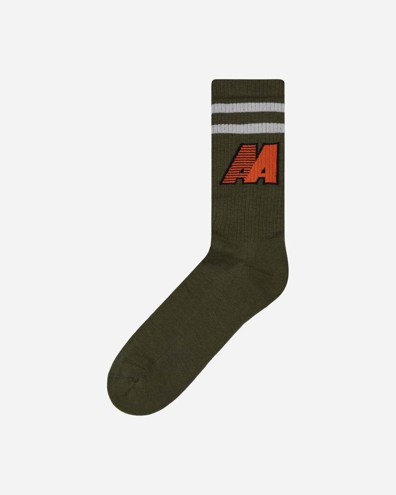 AA Logo Socks Army Green