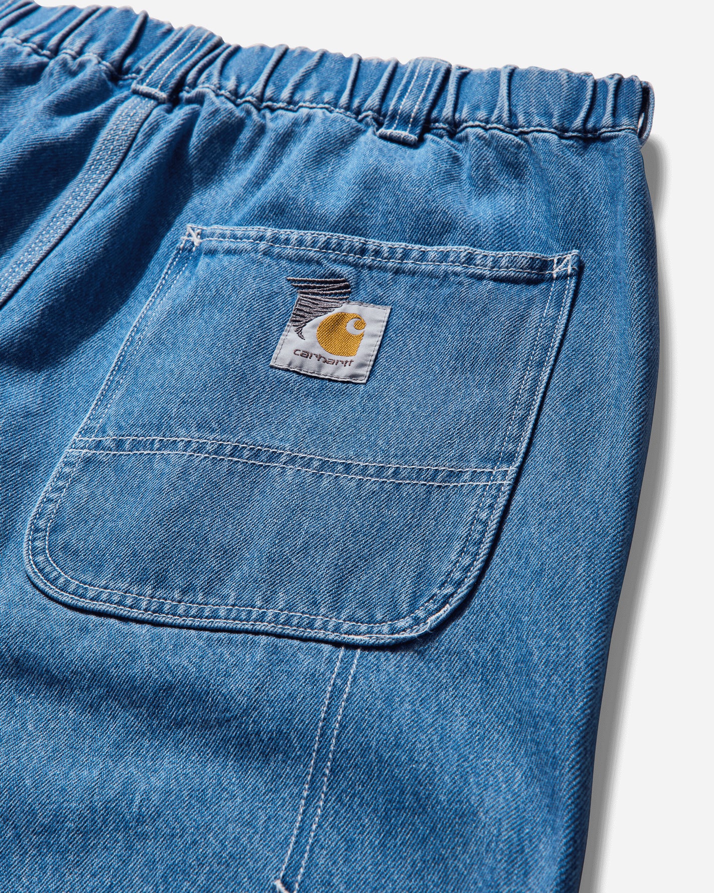 Carhartt WIP Invisible Removed Pocket Double Knee Pant Blue Pants Denim A242055 106