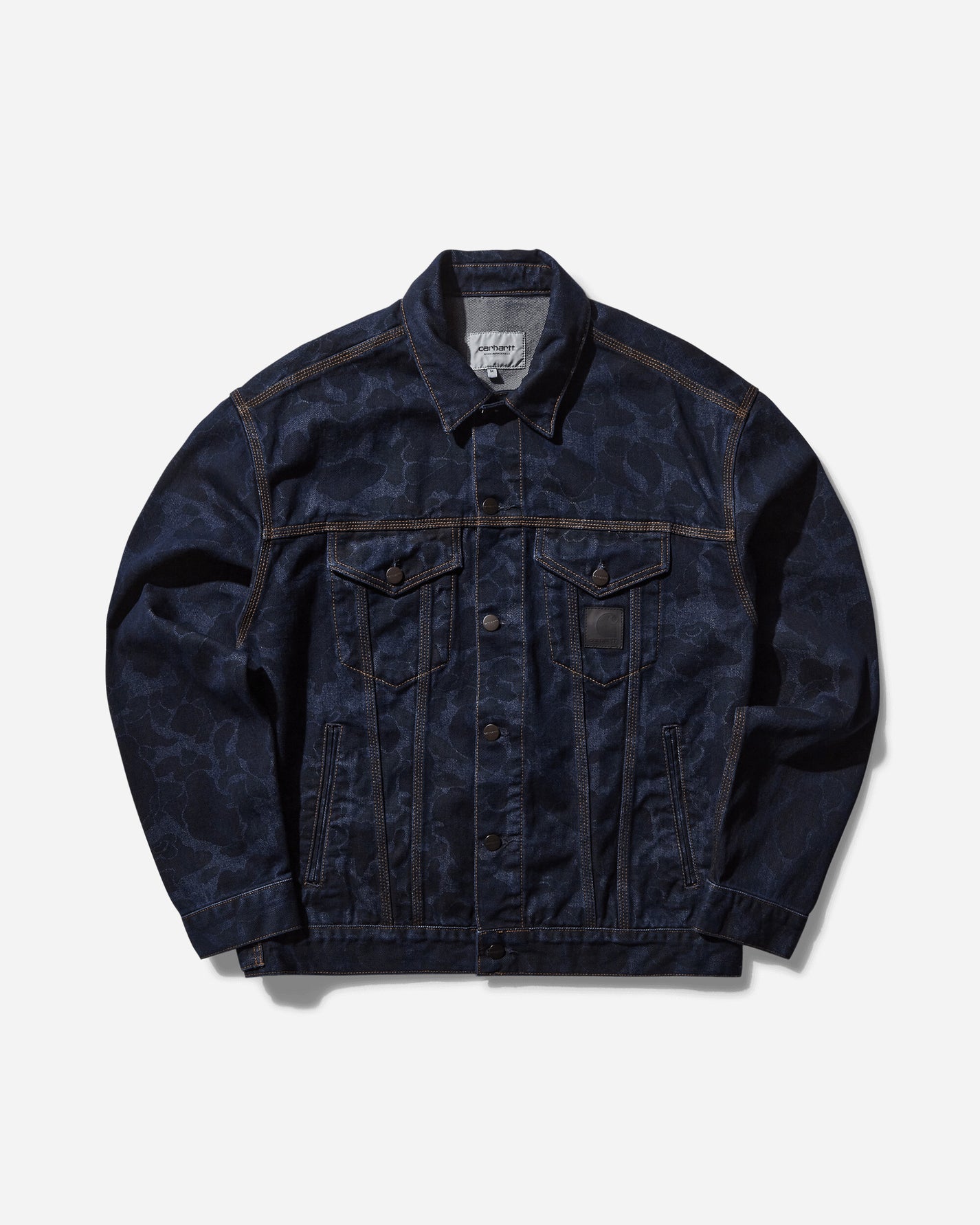 Carhartt WIP Duck Helston Jacket Camo Duck Blue Stone Coats and Jackets Jackets I033766 21206