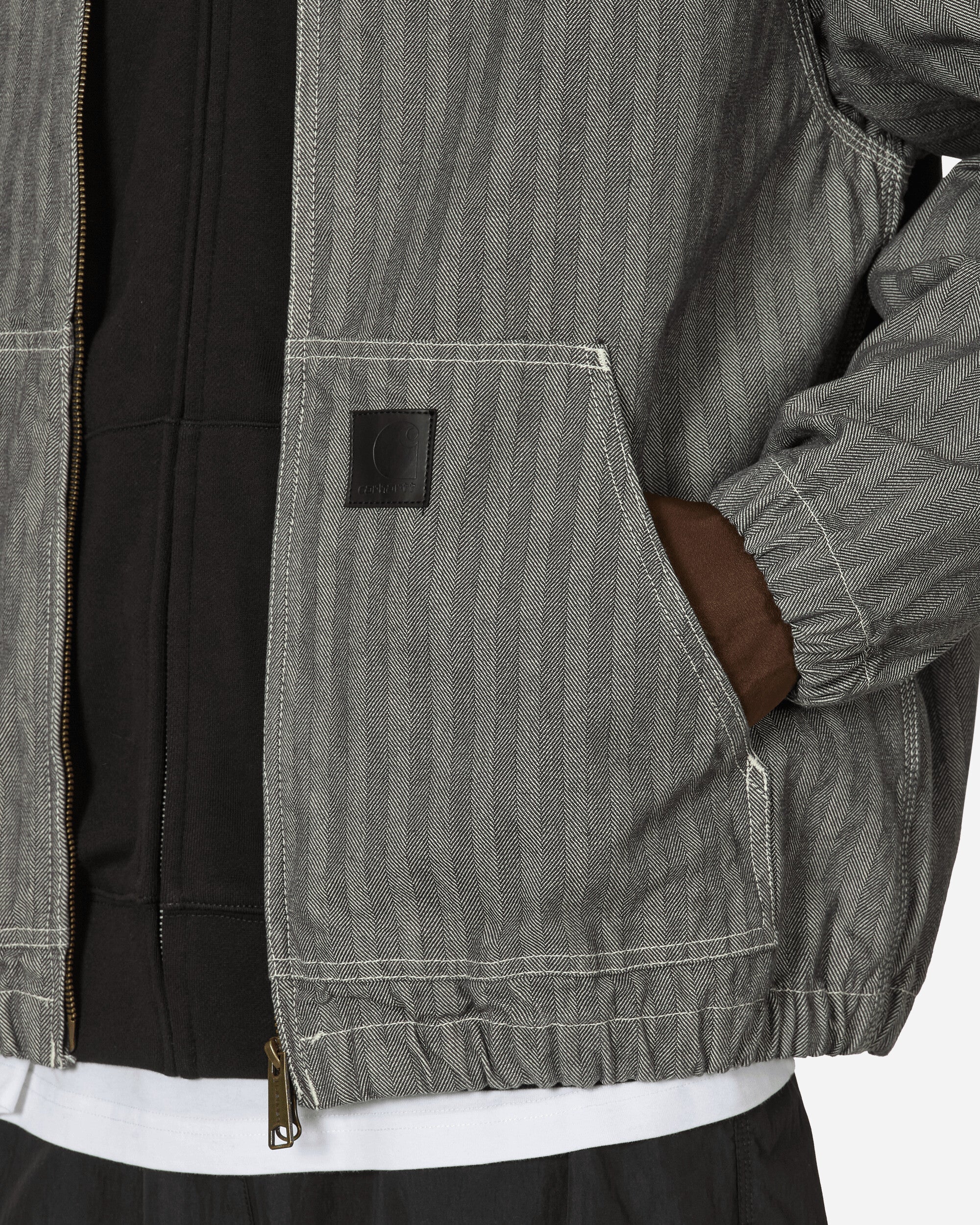 Carhartt WIP Menard Jacket Grey Rinsed Coats and Jackets Jackets I033574 9102