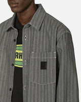 Carhartt WIP Menard Shirt Jac Grey Rinsed Coats and Jackets Jackets I033577 9102
