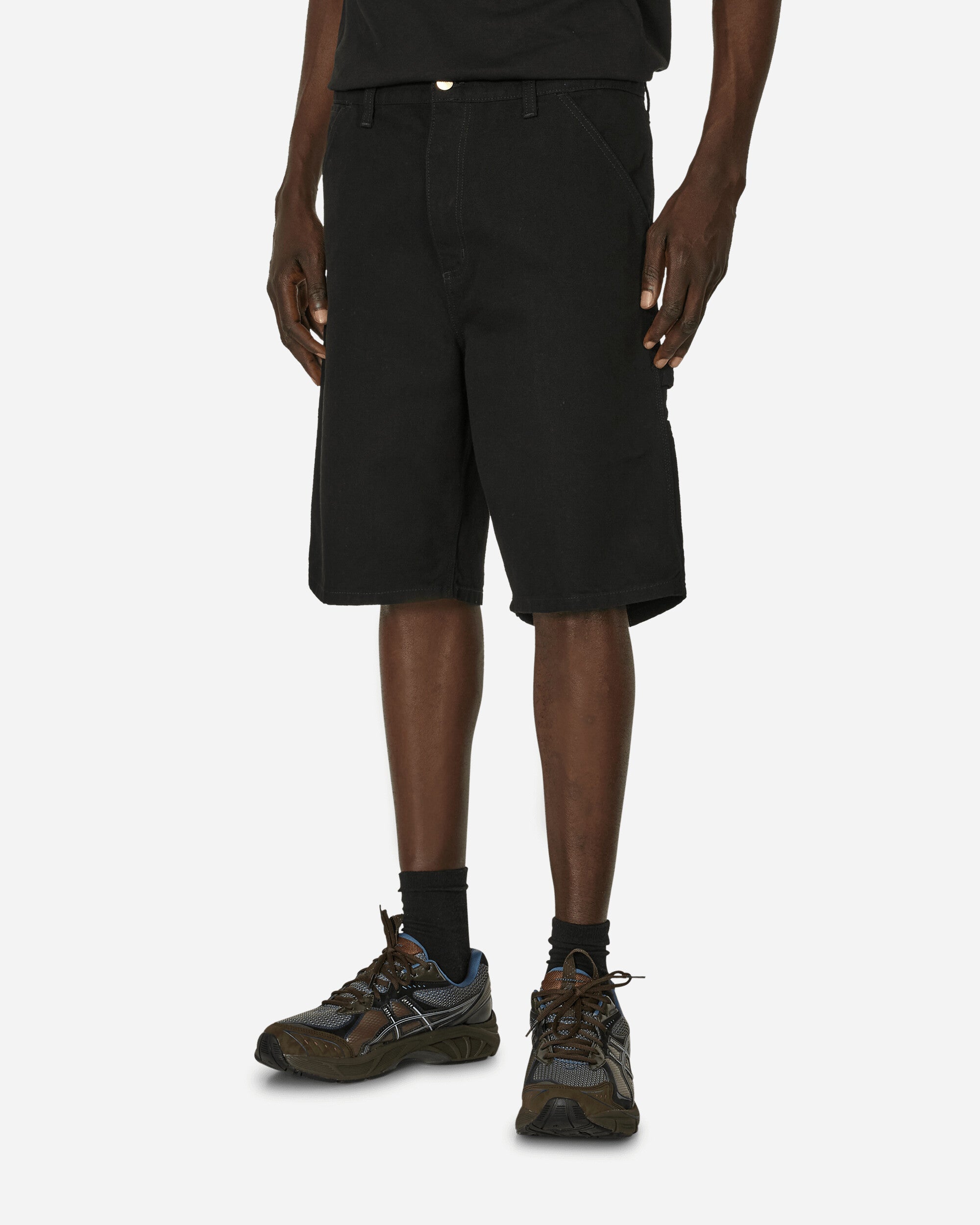 Carhartt WIP Single Knee Short Black Rinsed Shorts Short I027942 8902
