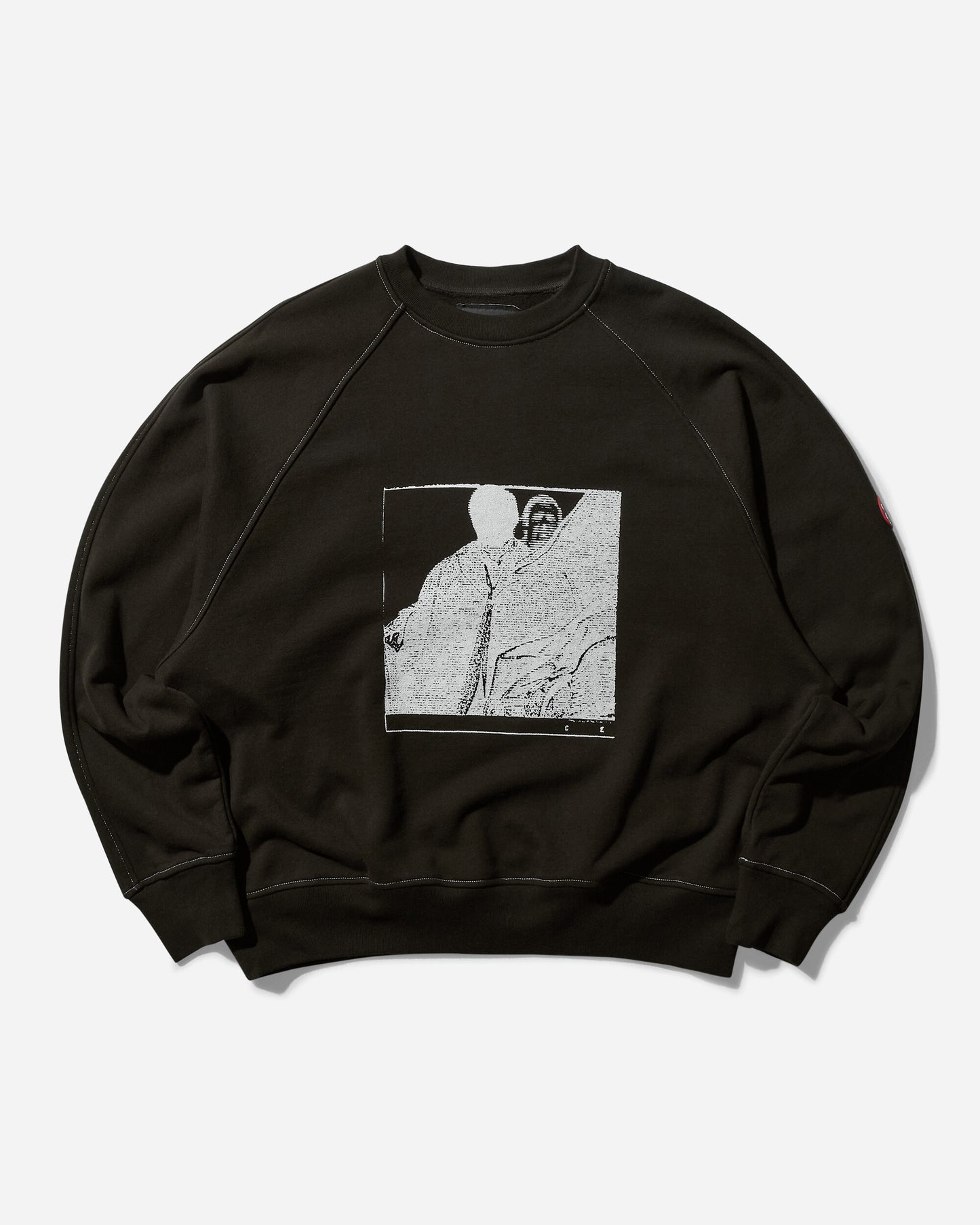 Cav Empt Md Authorship Big Crew Neck Black Sweatshirts Crewneck CES26CS11 001