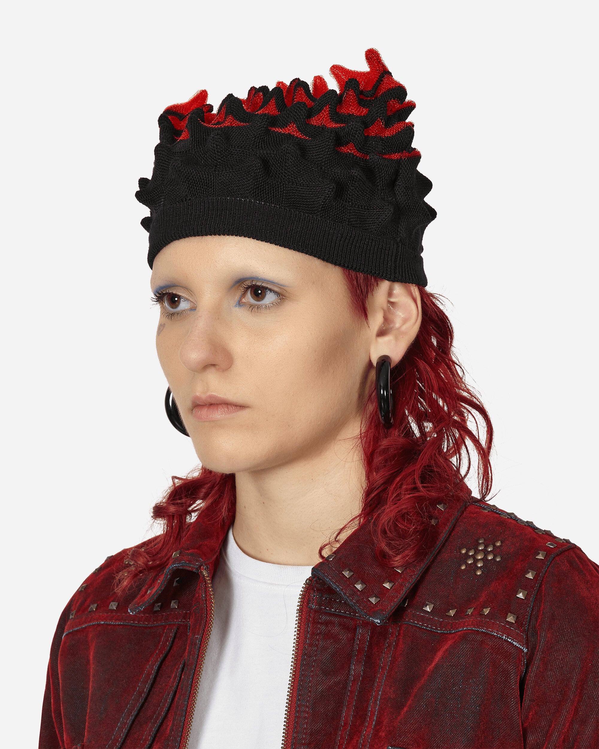 Chet Lo Wmns Spiky Beanie Exclusive Black/Red Hats Beanies FW23CL54 1