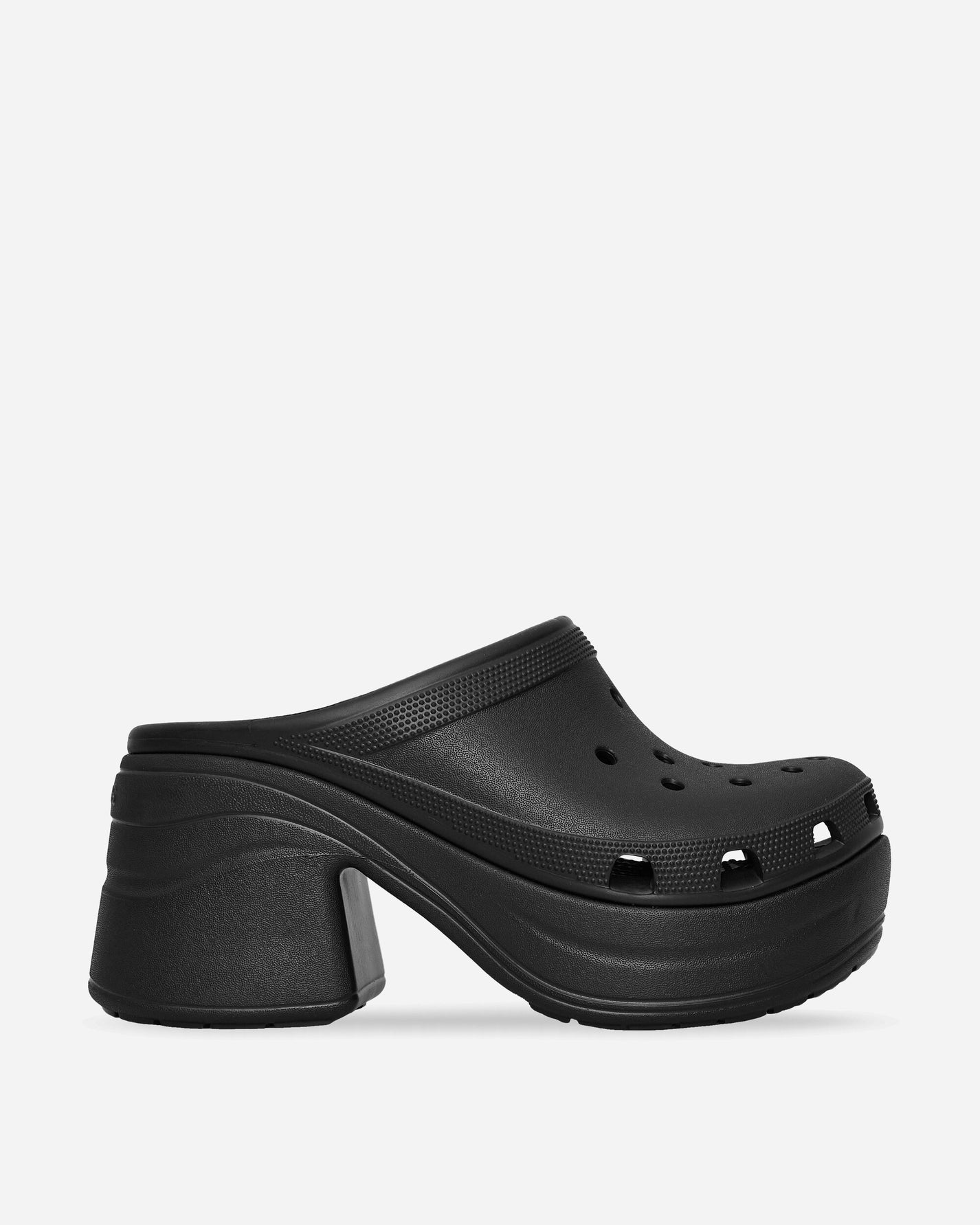 Crocs Wmns Siren Clog Black Classic Shoes High Heels CR.208547 BLK