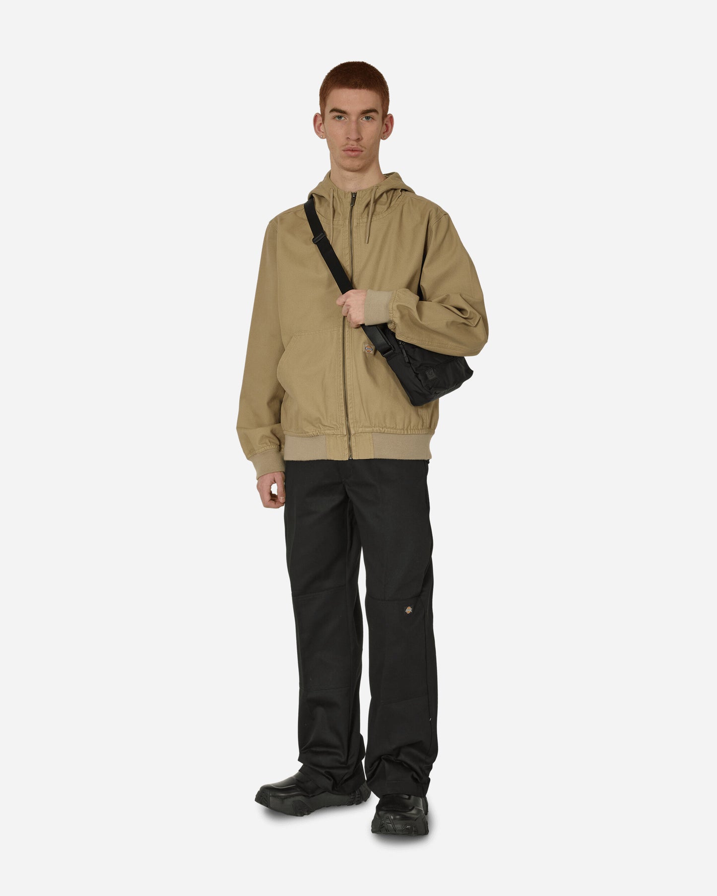 Dickies Duck Canvas Hooded Unlined Jacket Sw Desert Sand Coats and Jackets Bomber Jackets DK0A4YQL F021