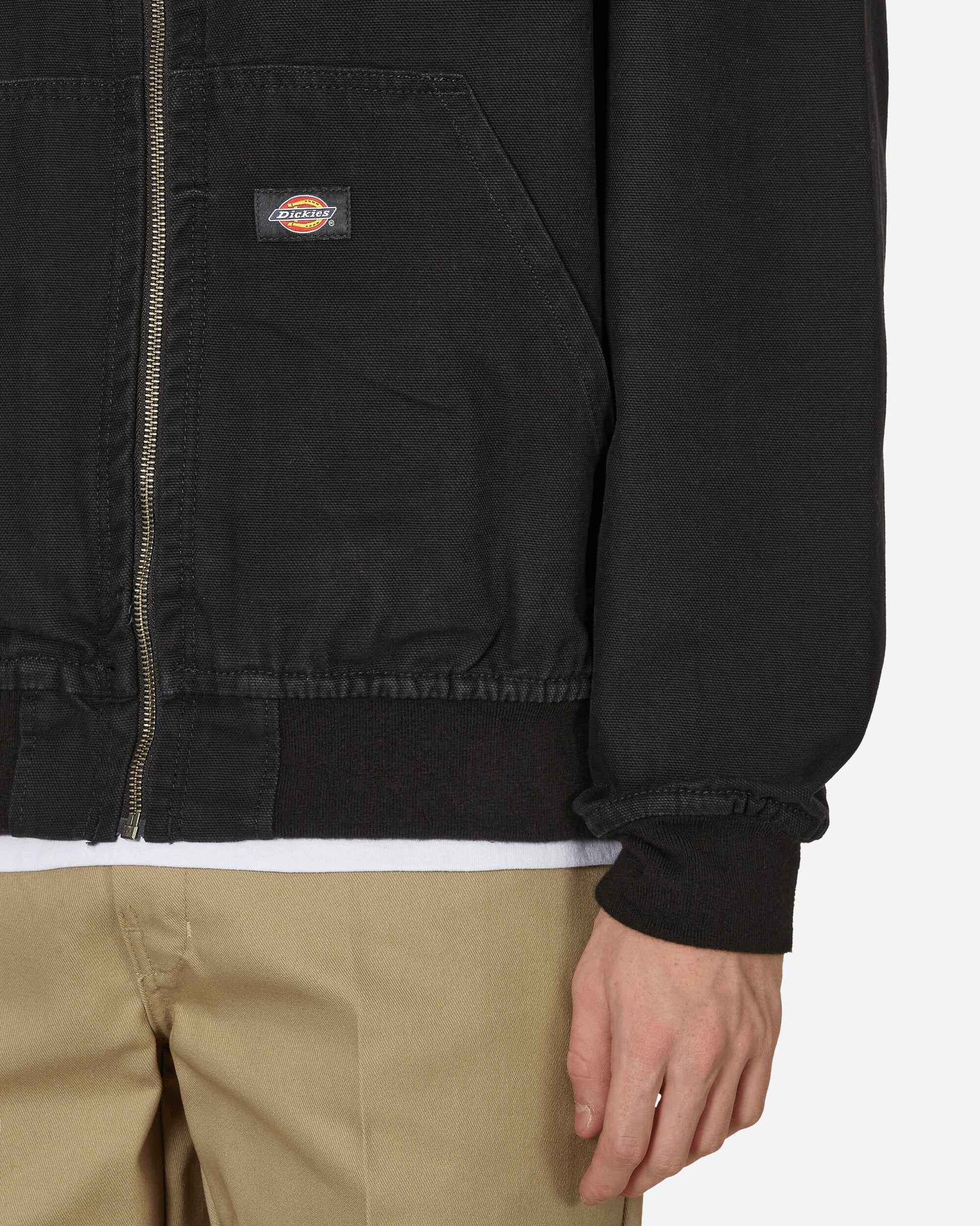 Dickies Duck Canvas Hooded Unlined Jacket Sw Black Coats and Jackets Bomber Jackets DK0A4YQL C401
