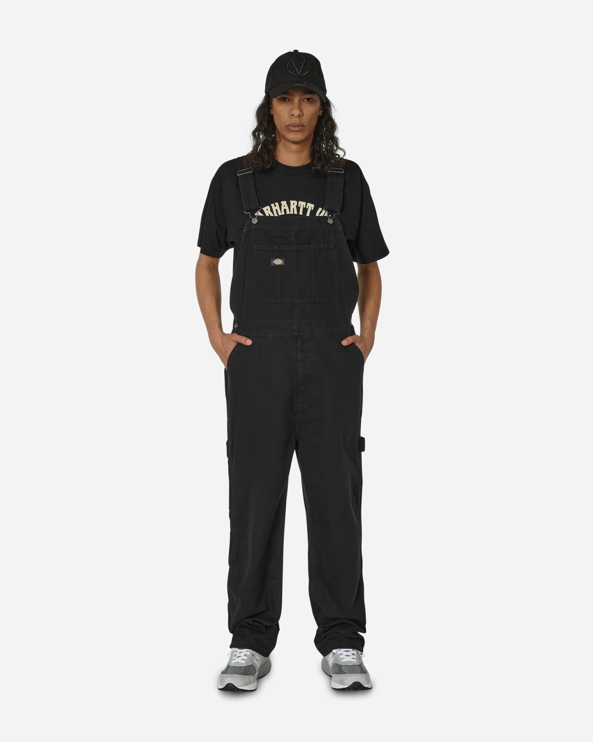 Dickies Dickies Duck Canvas Classic Bib Sw Black Pants Jumpsuits DK0A4XLX C401