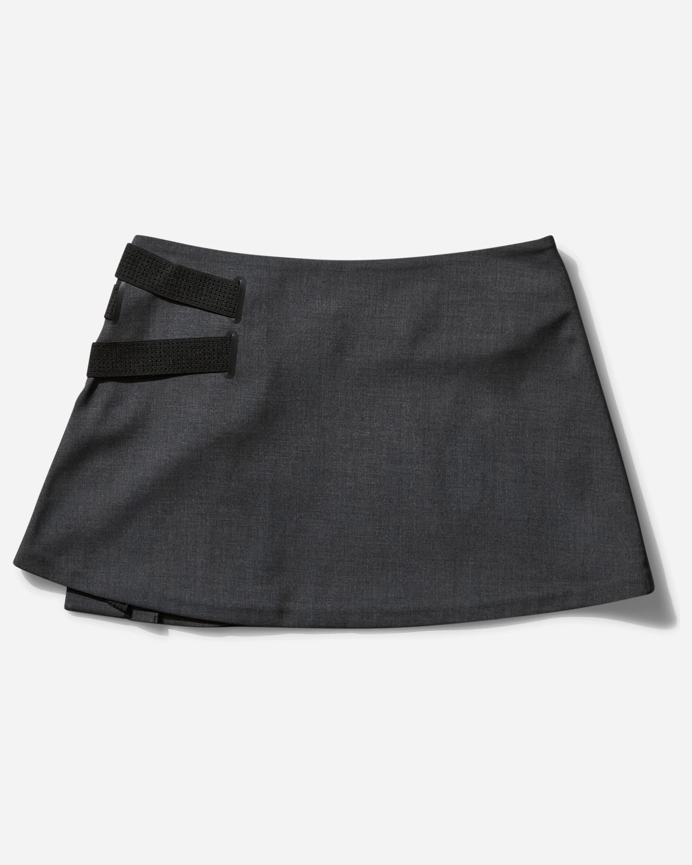 HYEIN SEO Wmns Pleated Wrap Skirt Dark Grey Skirts Mini PS25-SK4DG DARKGREY