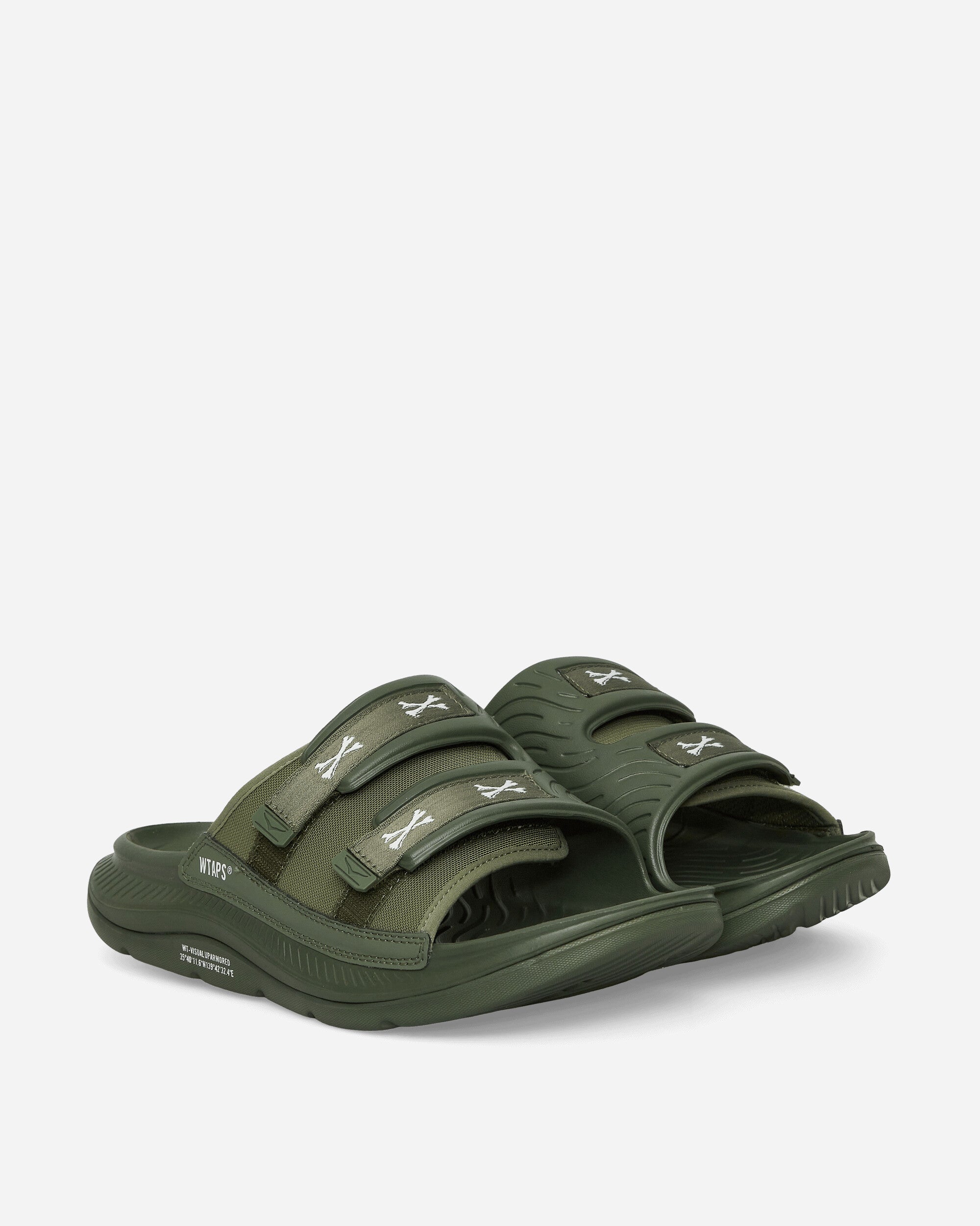 Hoka One One U Ora Luxe Wtaps FourLeafClover/White Sandals and Slides Slides 1155398-FFC
