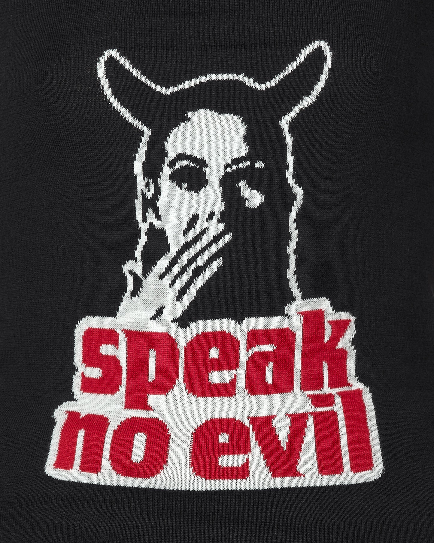 Hysteric Glamour Wmns Speak No Evil Black T-Shirts Cropped 01241NV049 C1