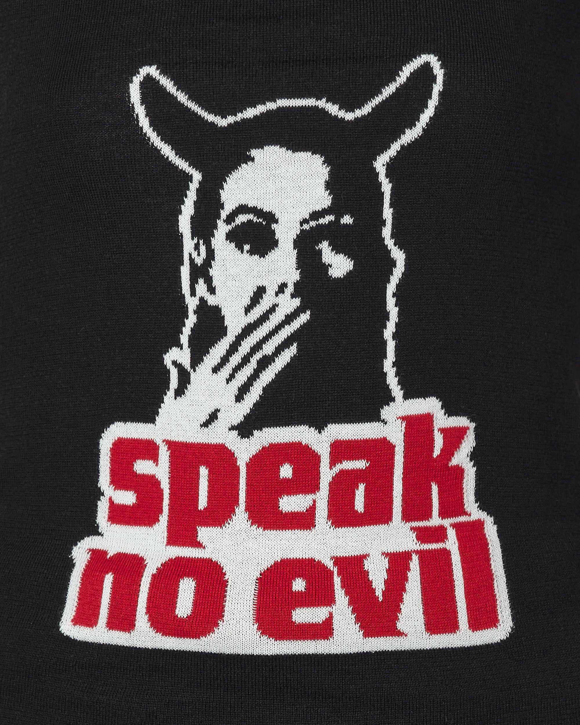 Hysteric Glamour Wmns Speak No Evil Black T-Shirts Cropped 01241NV049 C1