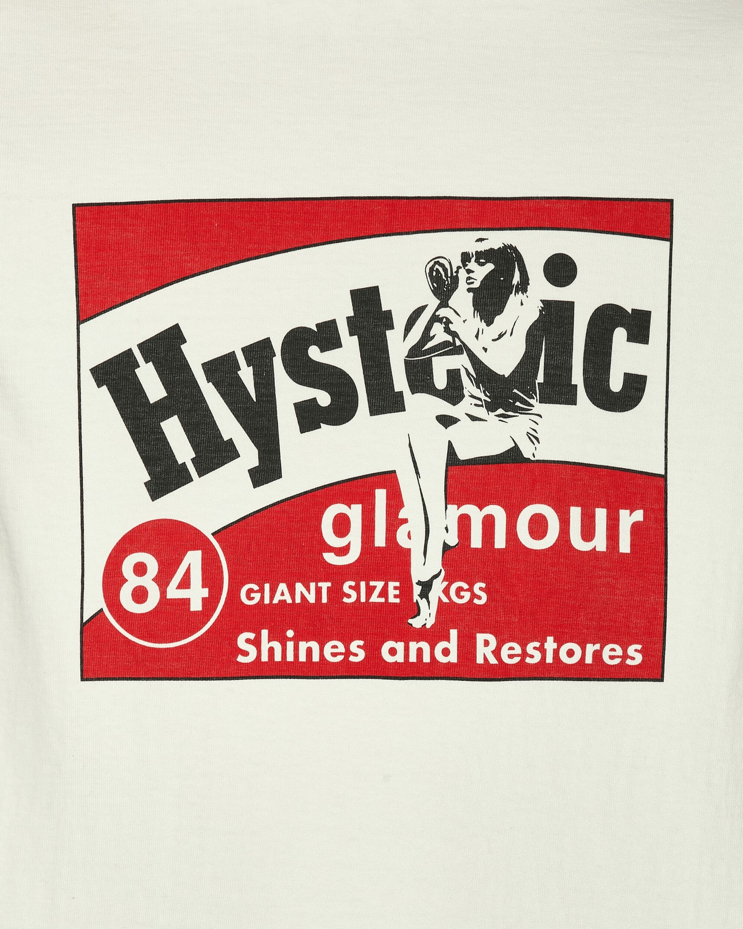 Hysteric Glamour Hg Polish Dirty White T-Shirts Shortsleeve 02241CT02 A