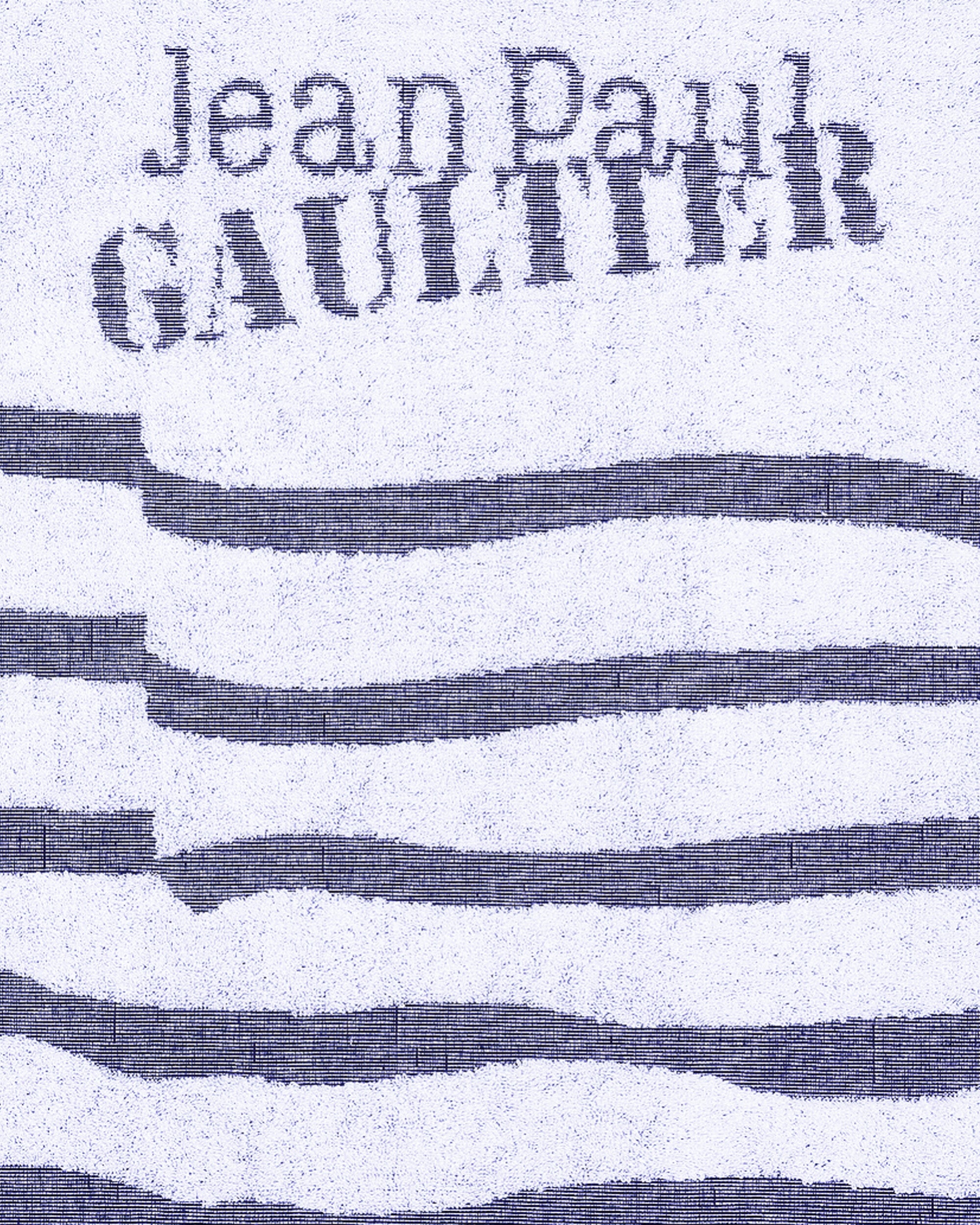 Jean Paul Gaultier Wmns Beach Towel White/Navy Textile Beach Towels 25-33-U-SE007-C577 0159