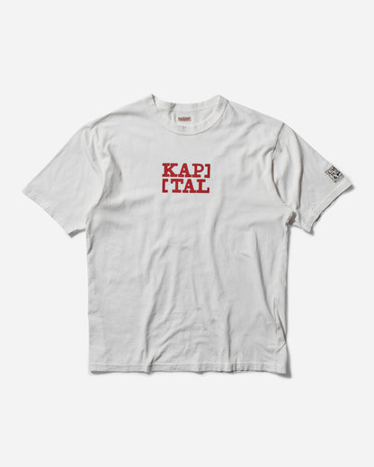 KAPITAL 20/-Jersey Rookie Crew T (Brackets Kap) White T-Shirts Shortsleeve EK-1480SC 1