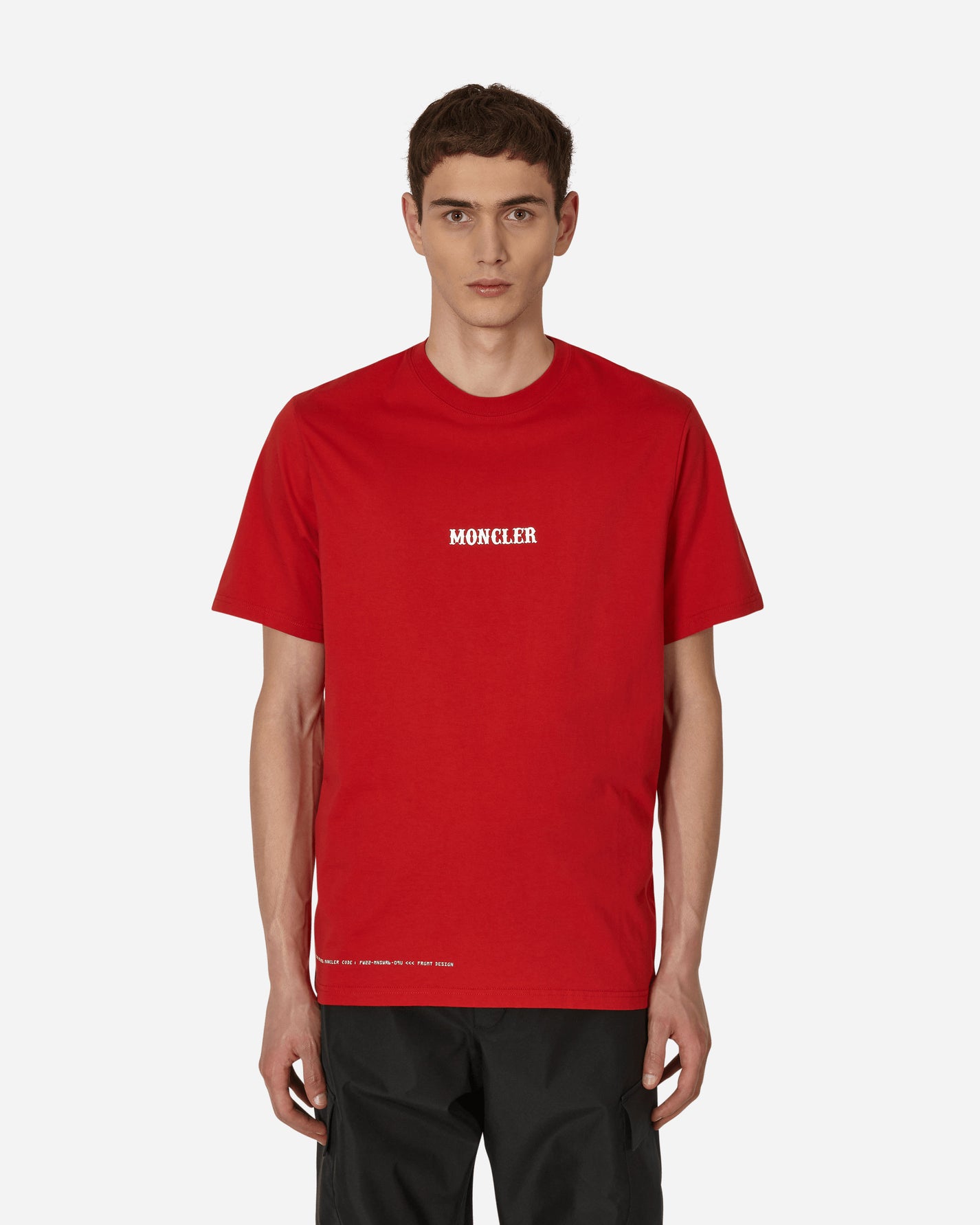 Moncler Genius T-Shirt Red T-Shirts Shortsleeve 8C00003M2353 45R