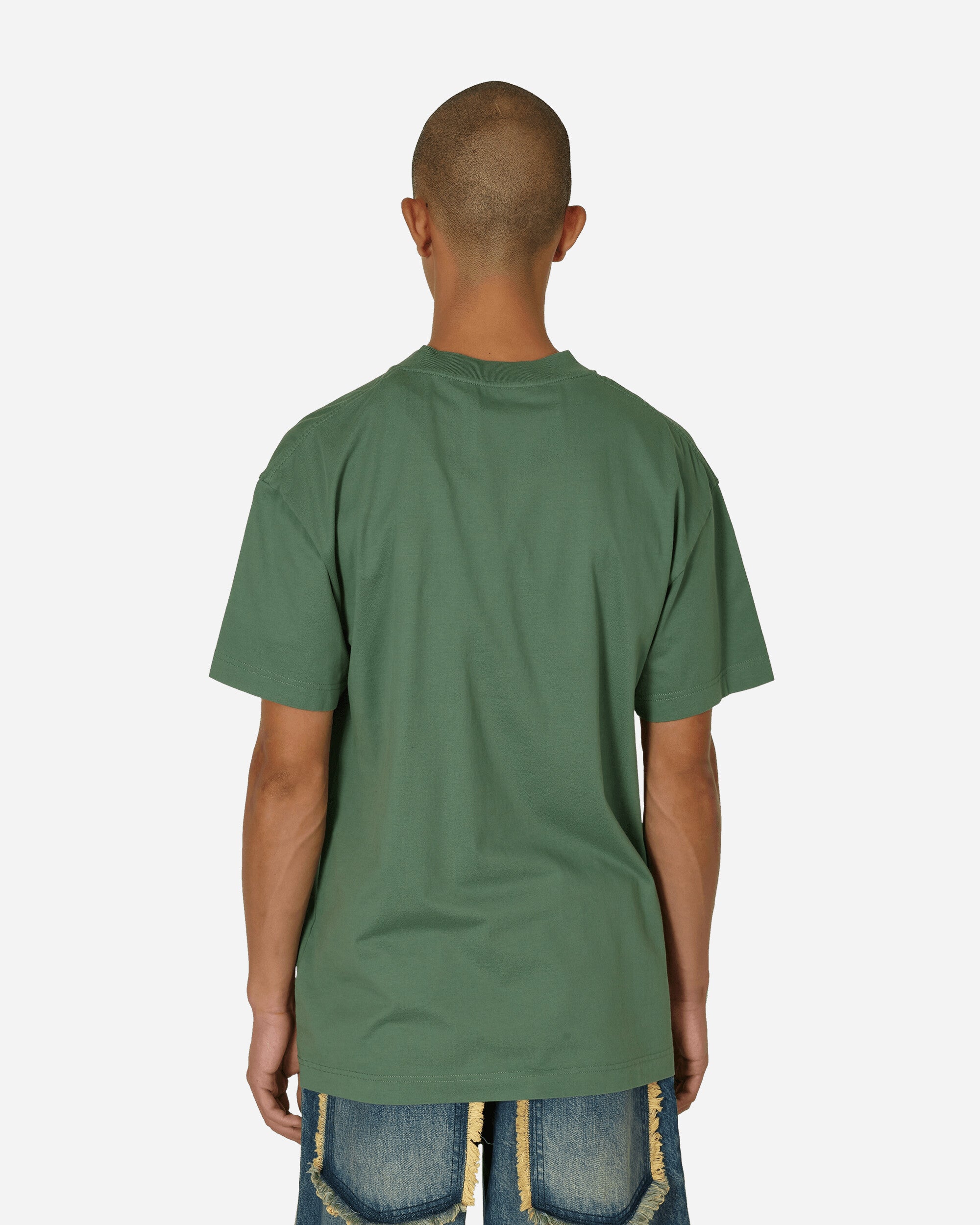 Moncler Genius T-Shirt X Palm Angels Green T-Shirts Shortsleeve 8C00003M3568 855
