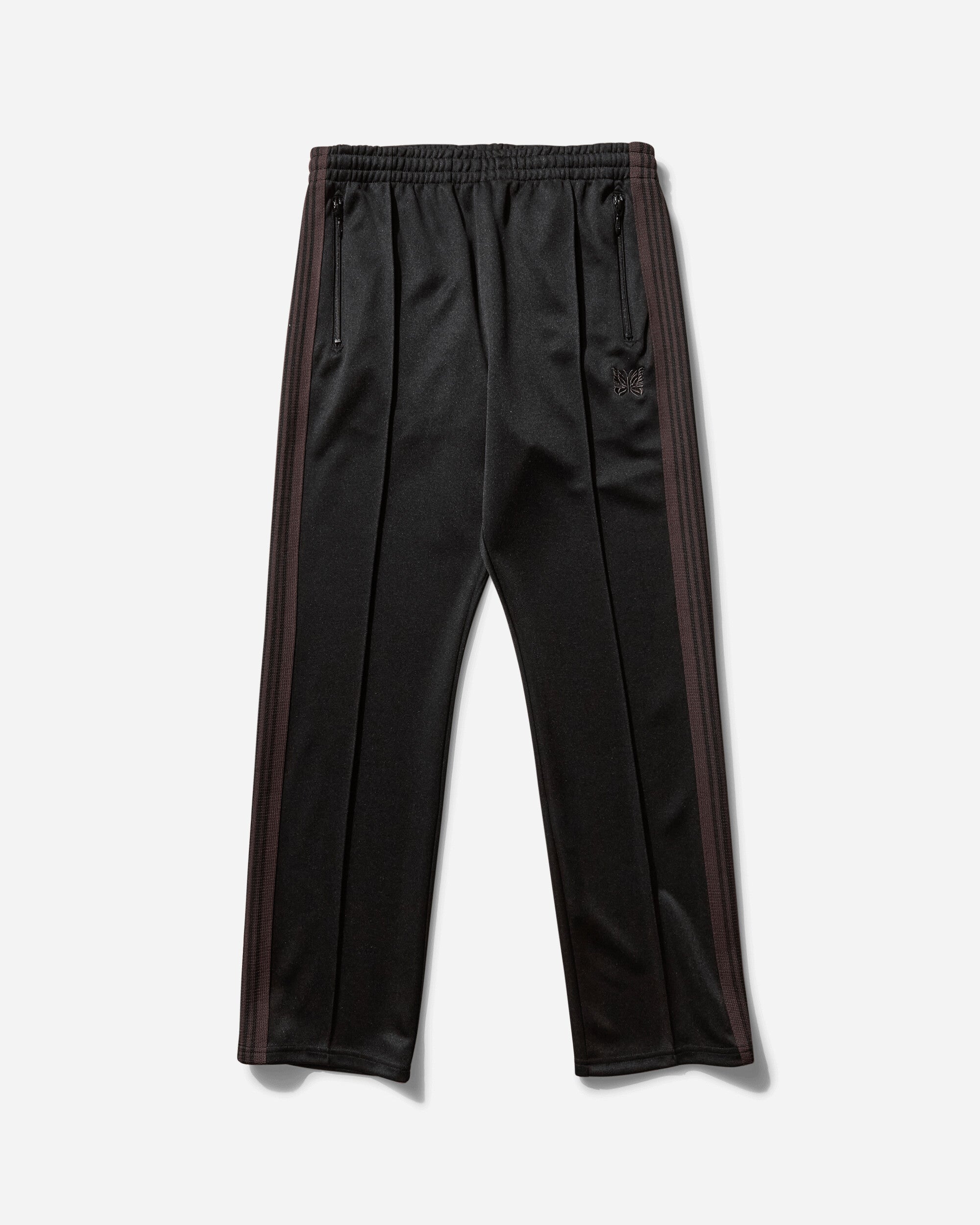 Needles Narrow Track Pant - Poly Smooth Black Pants Track Pants PU274 C1