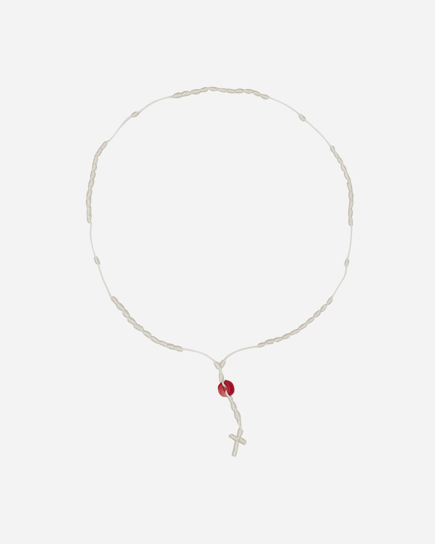 Neighborhood Cord Cross Necklace White Jewellery Necklaces 241MYNH-AC02 WH