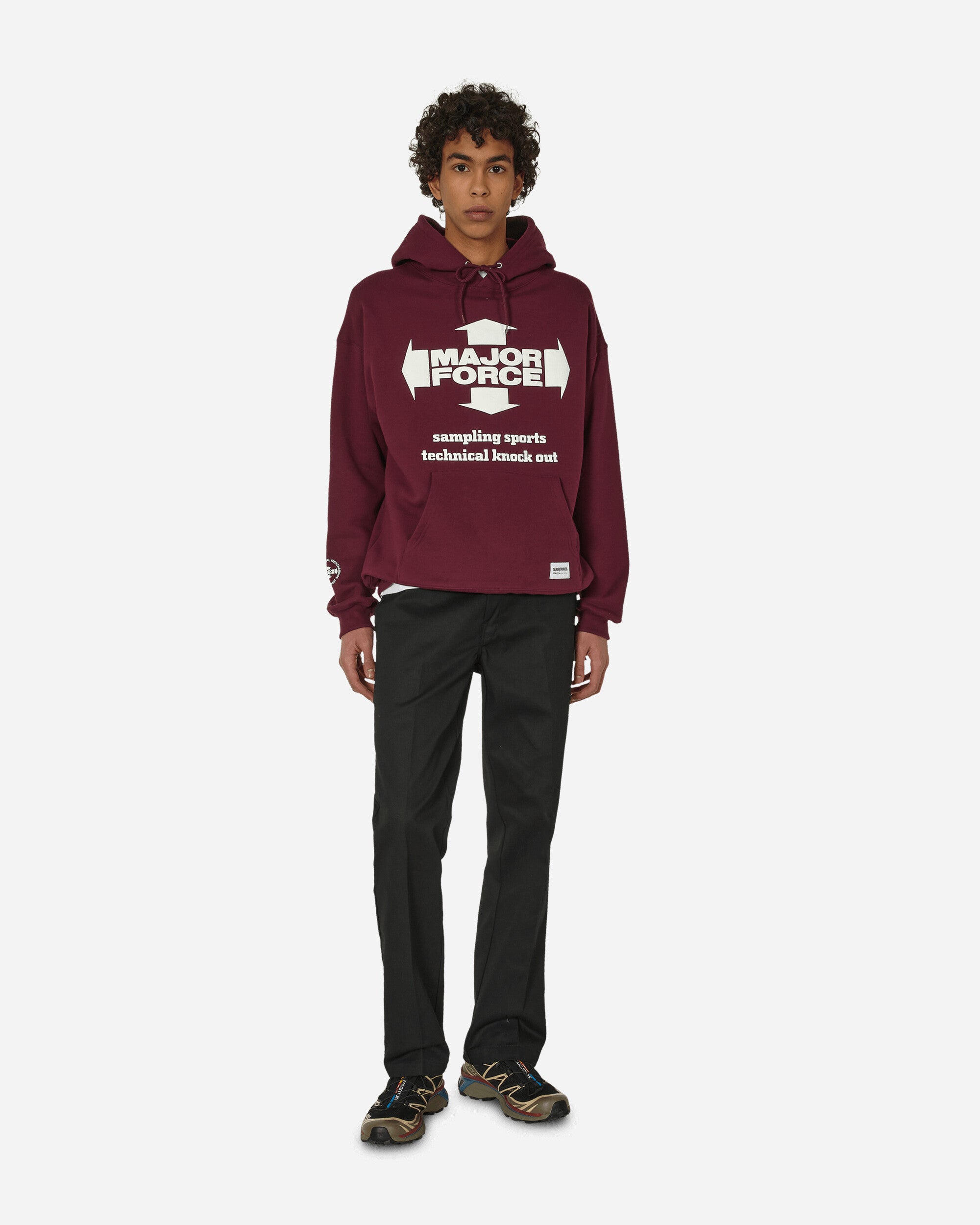 Neighborhood Nh × Major Force . Sweatparka Ls Burgundy Sweatshirts Hoodies 232UWMFN-CM02S BU