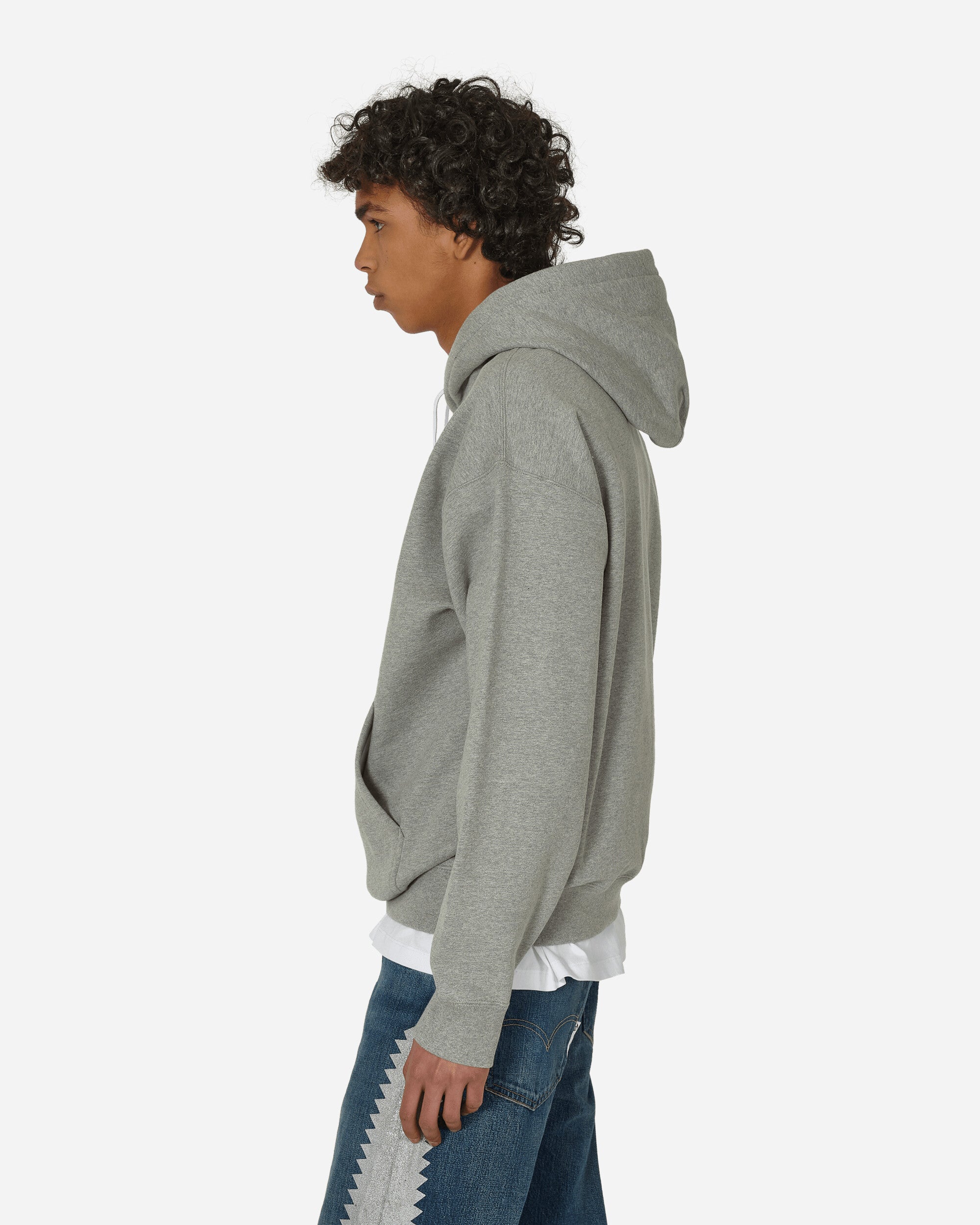 Nike M Nk Solo Swsh Flc Po Hoodie Dk Grey Heather/White Sweatshirts Hoodies DX1355-063