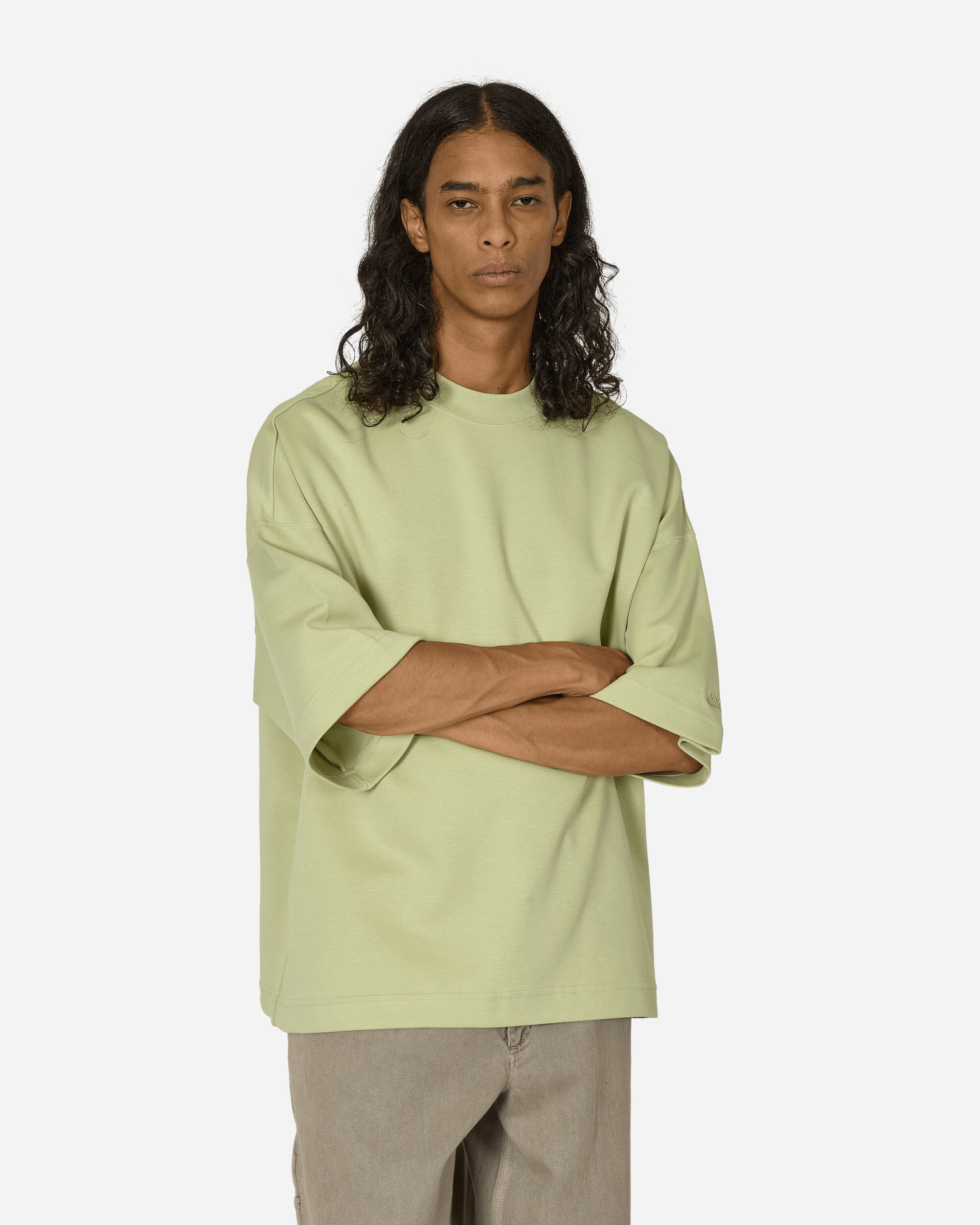 Nike M Nk Tch Flc Ss Top Ri Olive Aura/Olive Aura T-Shirts Shortsleeve FZ7581-371