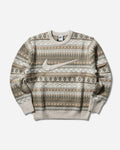 Nike M Nl Fair Isle Crew Sweater Lt Orewood Brn/Sail Knitwears Sweaters FZ0125-105