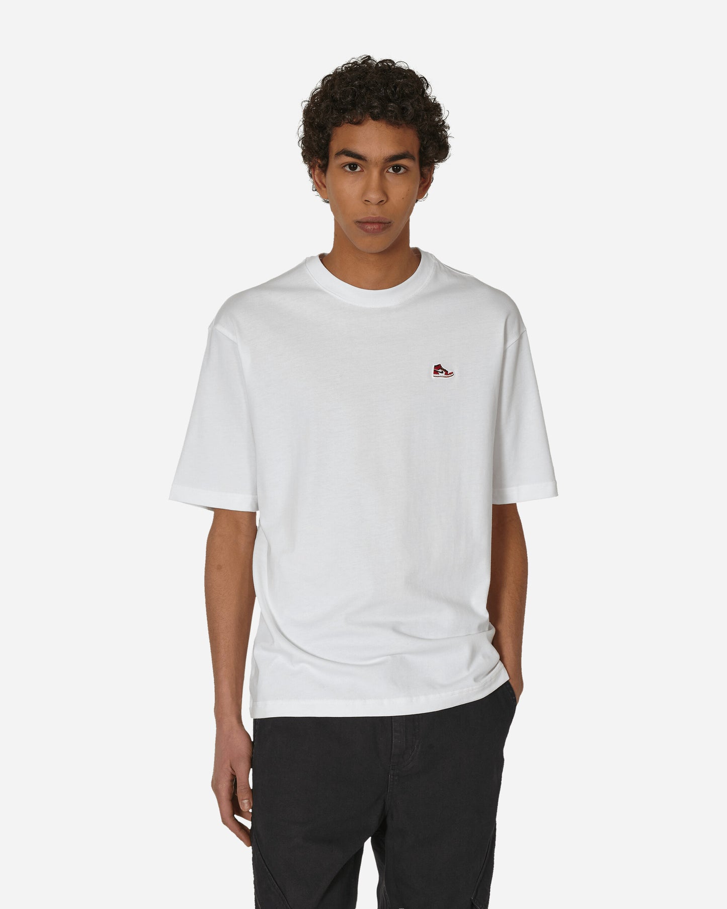 Nike Jordan M J Brand Snkr Ptch Ss Crew White T-Shirts Shortsleeve FN5982-100