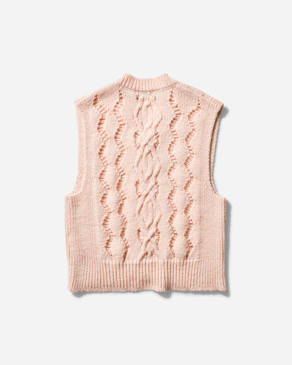 Our Legacy Cable Michigan Tank Pink Knitwears Gilets M4243CD PF