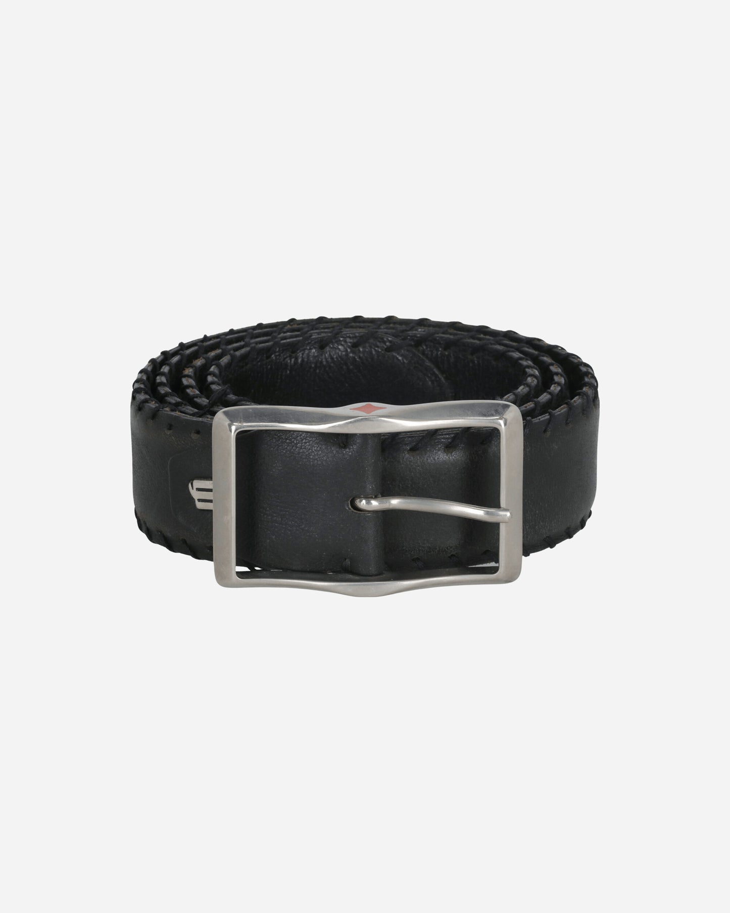 Pezze Vintage Benetton Black Leather Belt With Big Buckle Black Belts Belt 67249 1