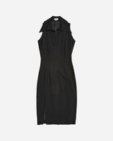 Pezze Vintage Wmns List Black Dress With Split On The Front Black Dresses Dress Long 047245 1