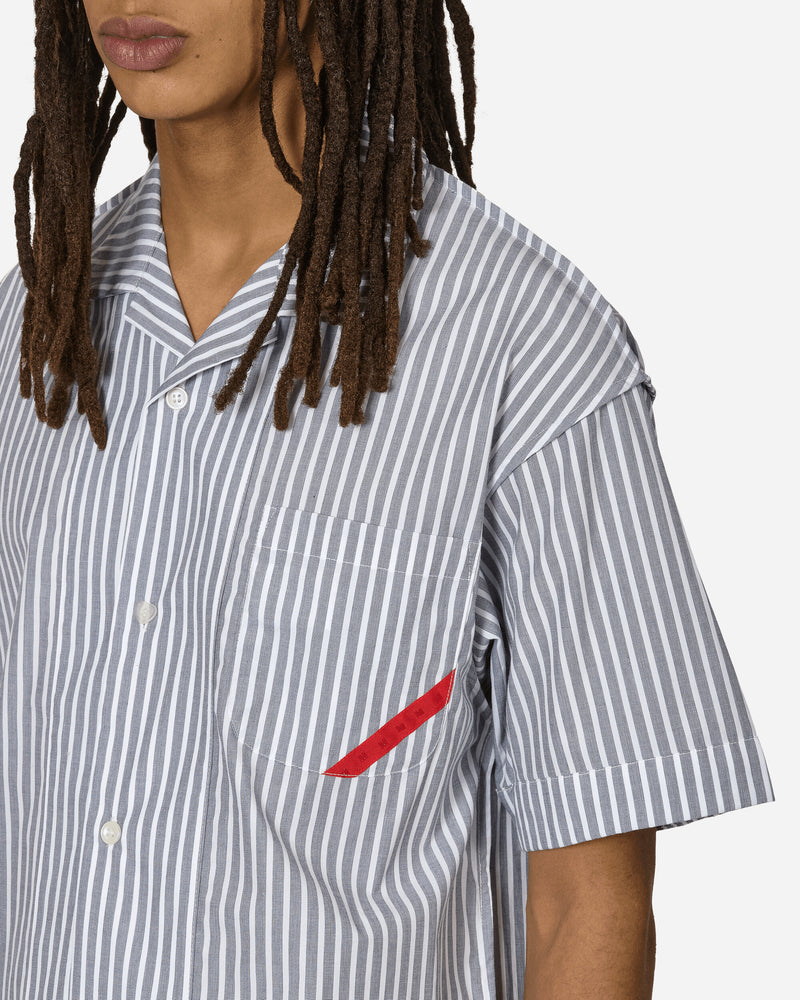 Phingerin Pajalopha Open Stripe Grey Stripe Shirts Shortsleeve Shirt PD-241-FALST-012 A
