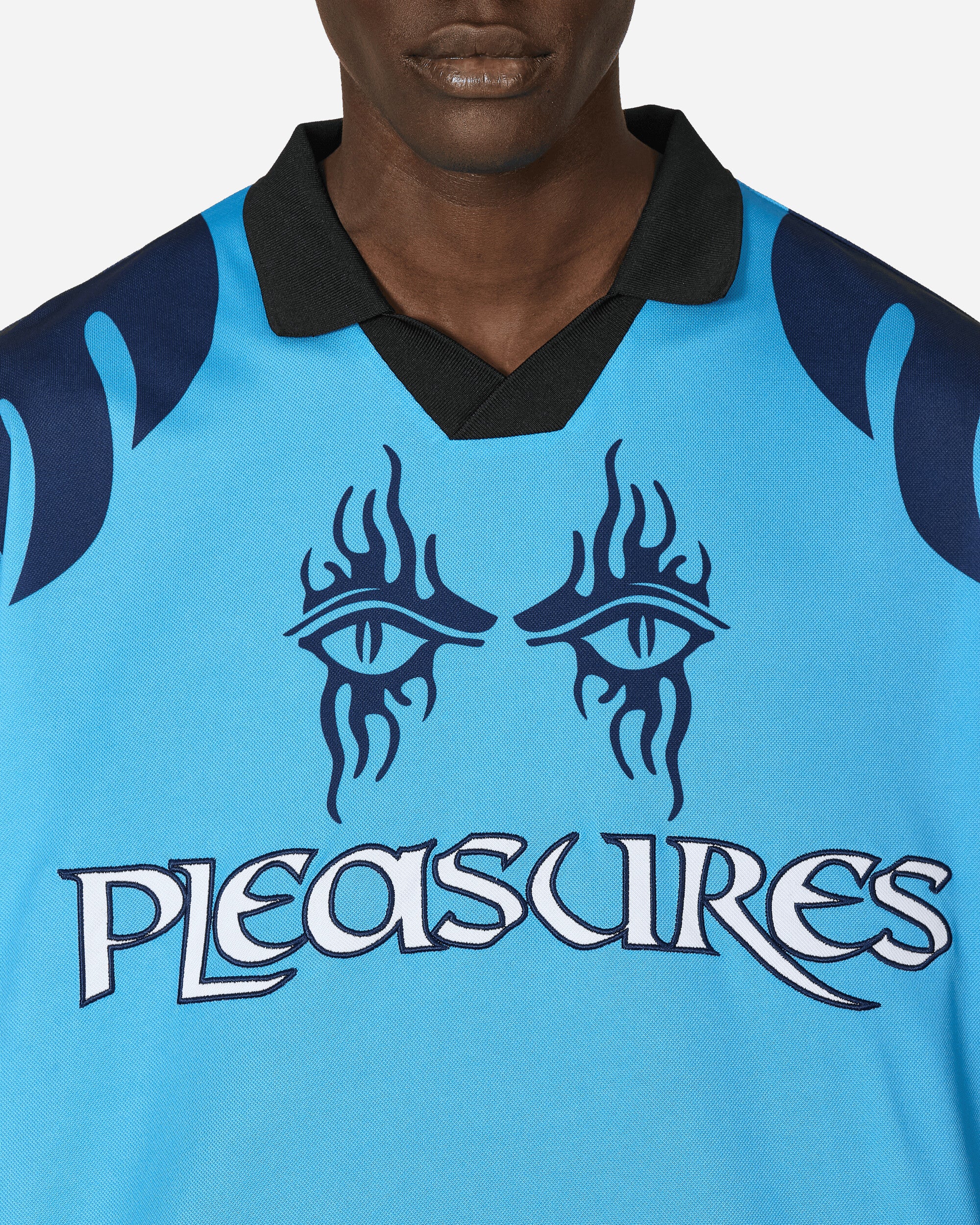 Pleasures Afterlife Soccer Jersey Blue T-Shirts Shortsleeve P24SU013 BLUE