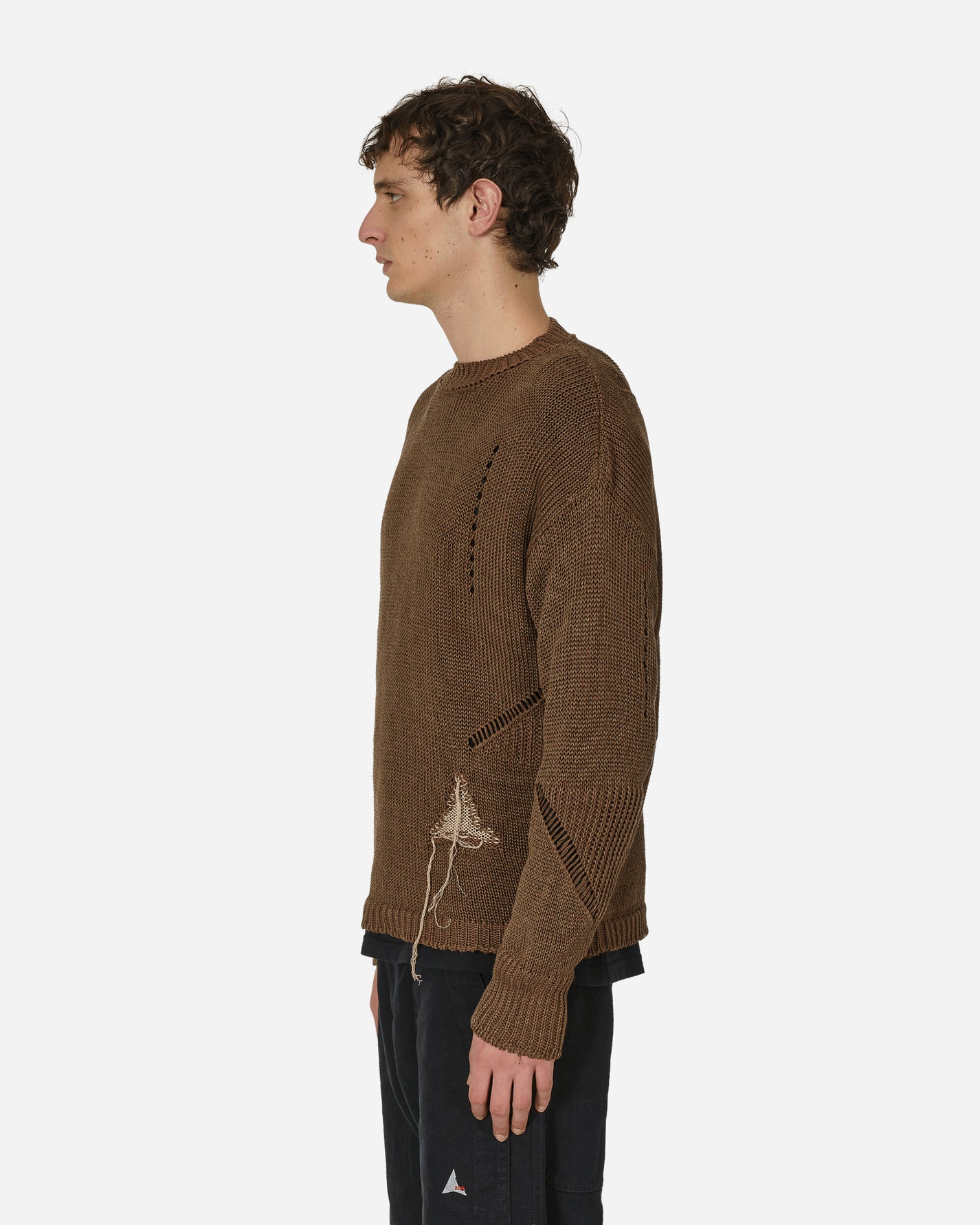 ROA Hemp Crewneck Brown Knitwears Sweaters RBMW076YA01 BRW0001