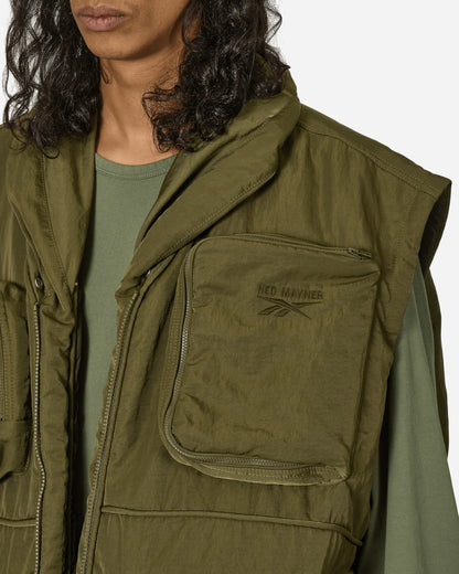 Reebok Vest Army Green Coats and Jackets Vests RMEX003C99FAB0015600