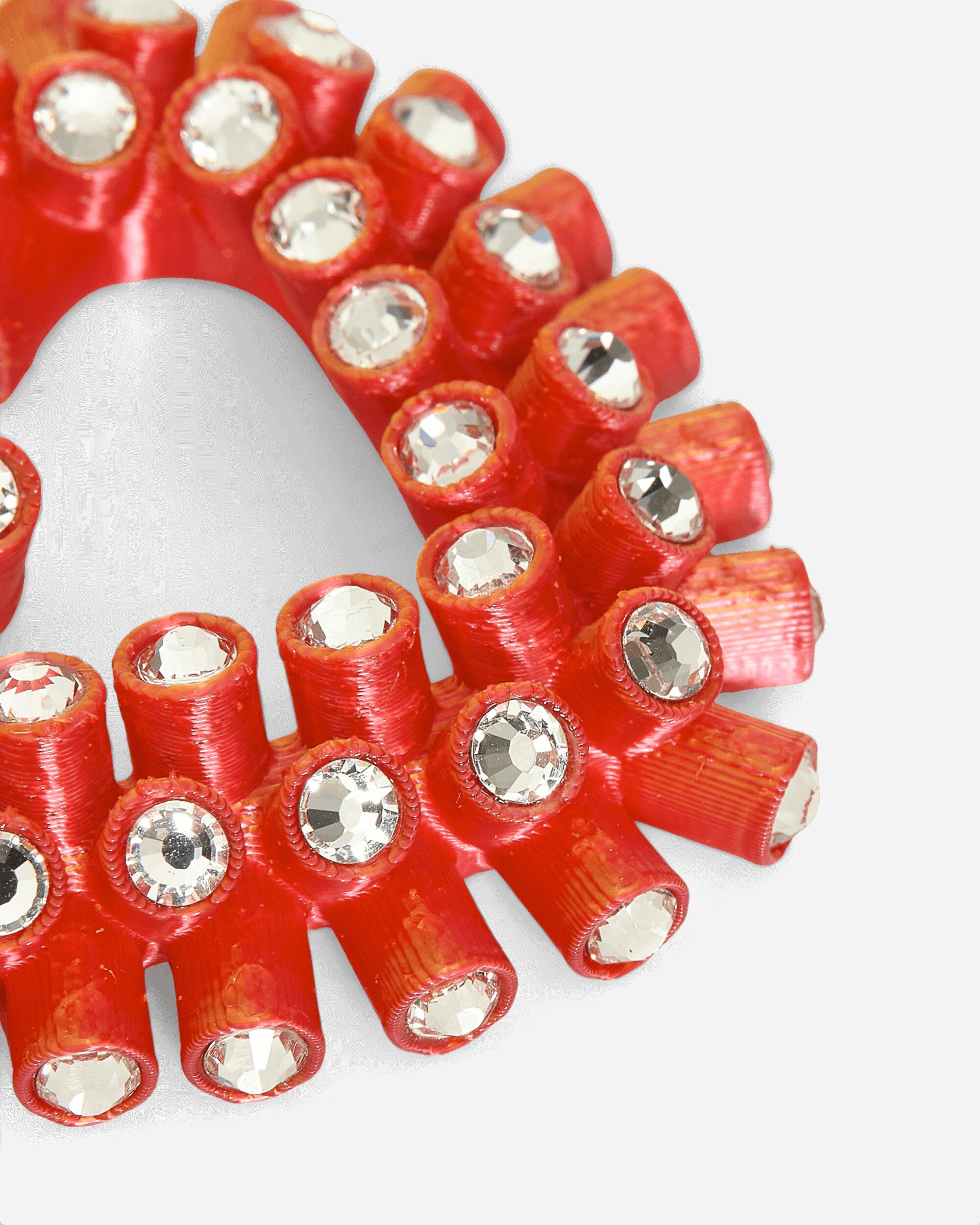 Roussey Wmns Small Bae Hoops Orange Taffetas Jewellery Earrings F22E03 1