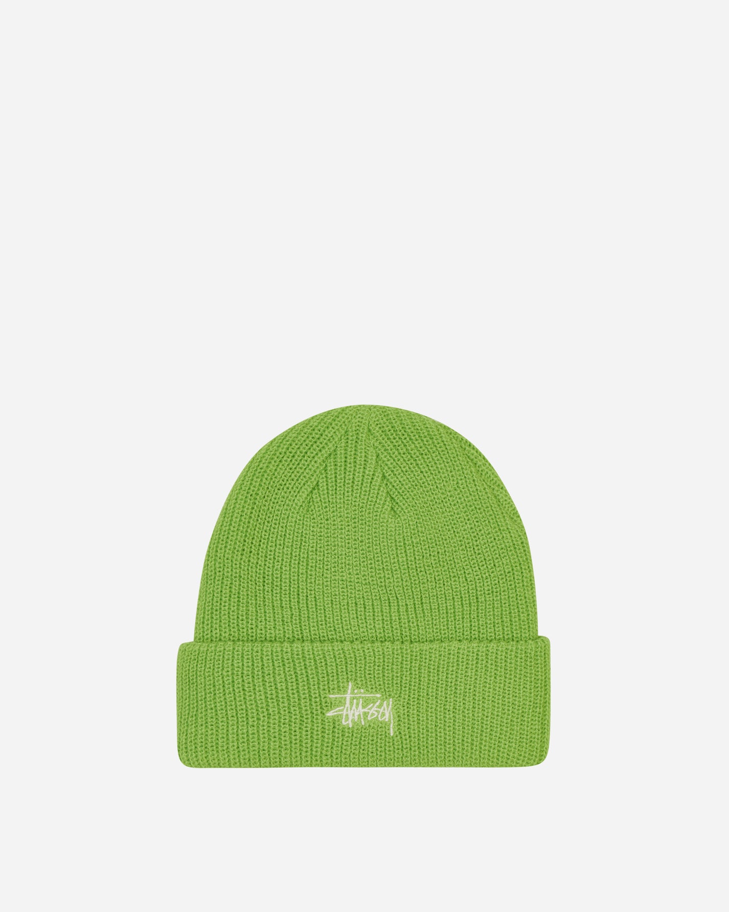 Stüssy Basic Cuff Beanie Bright Green Hats Beanies 1321019 BGRE