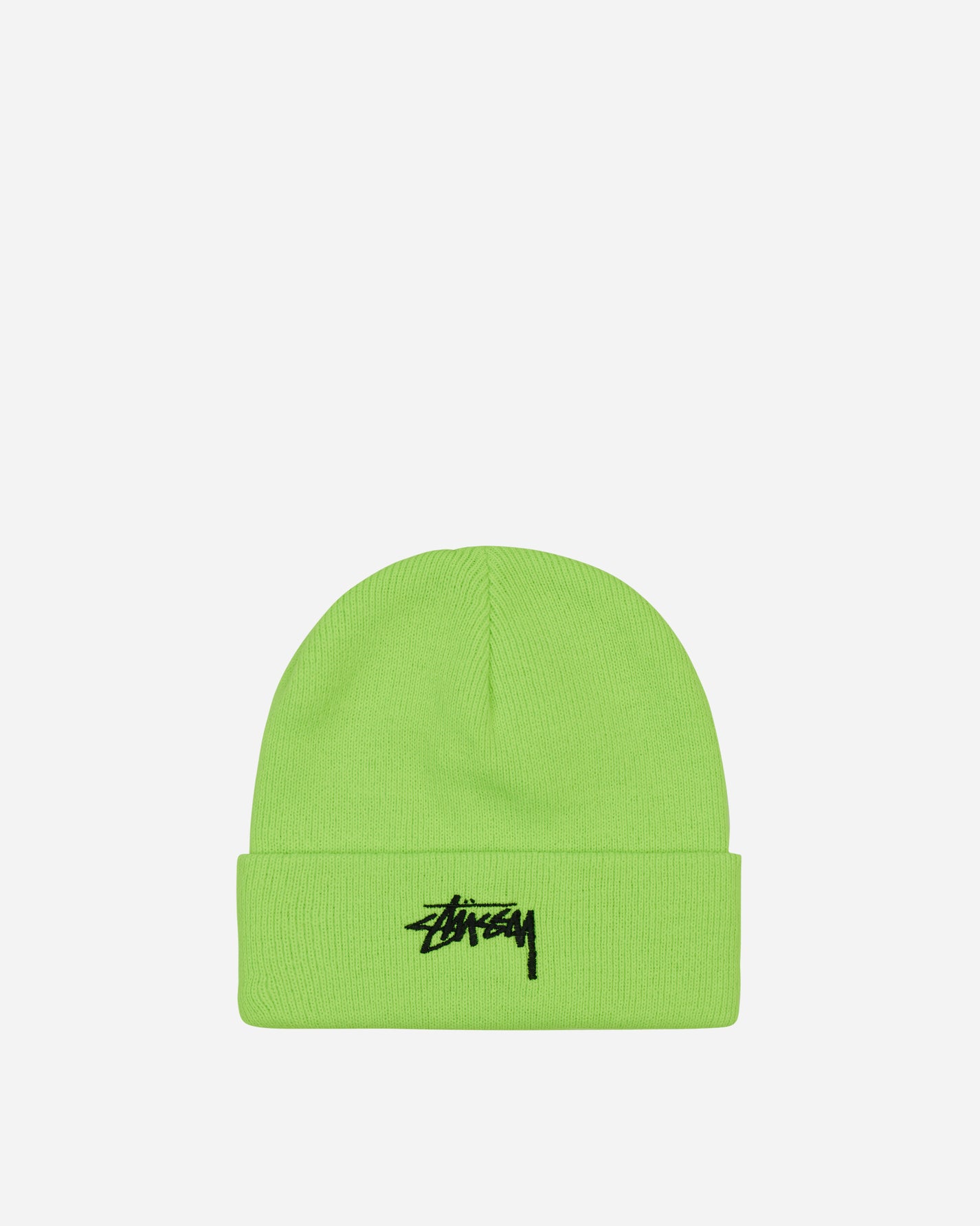 Stüssy Stock Cuff Beanie Flo Green Hats Beanies 1321020 FLGR