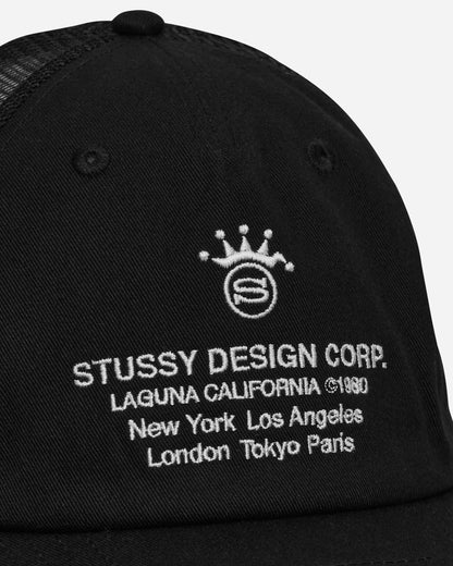 Stüssy Lp Design Crop Trucker Cap Black Hats Caps 1311155 0001