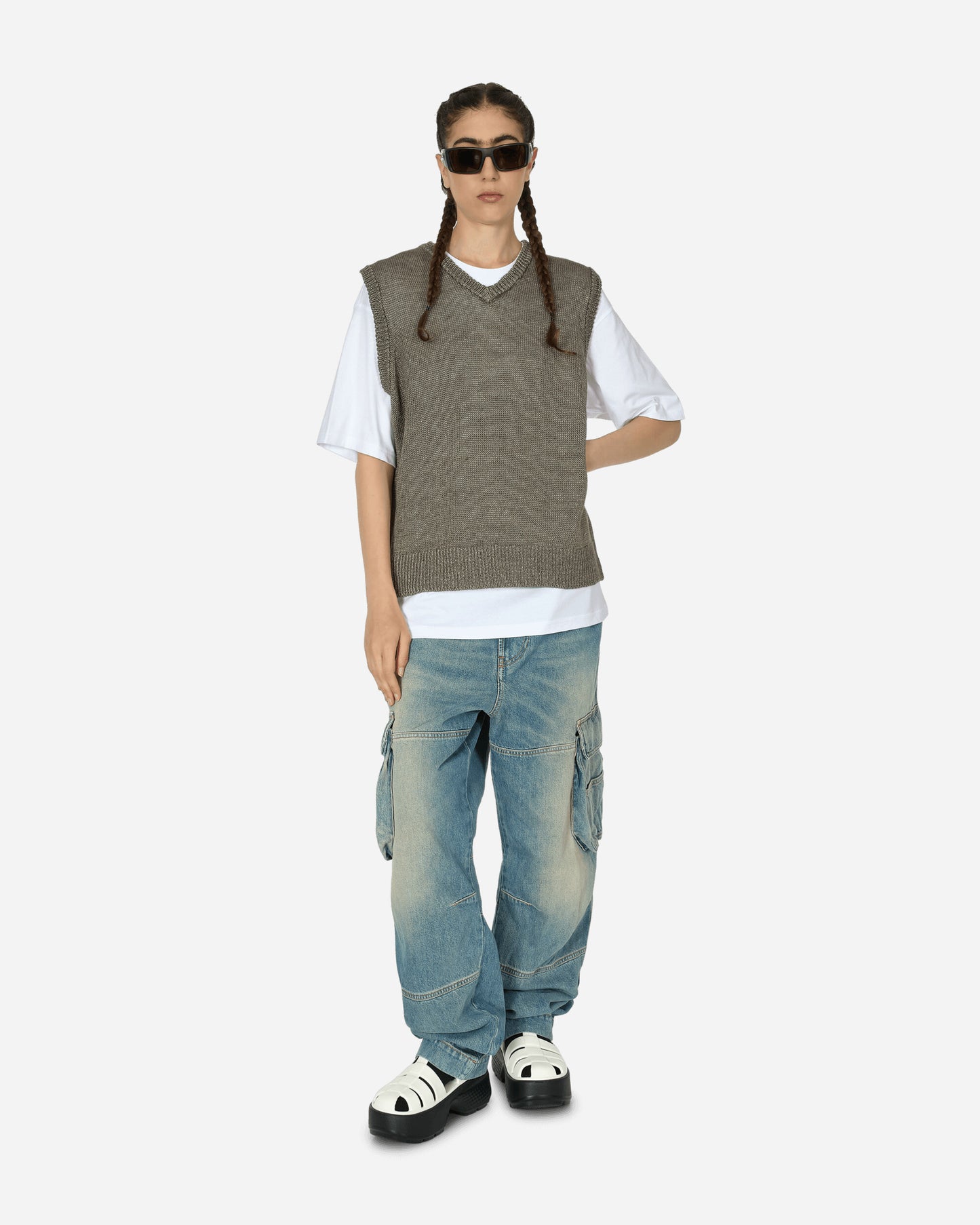 Stüssy Loose Knit Linen Vest Stone Knitwears Gilets 117234 1015