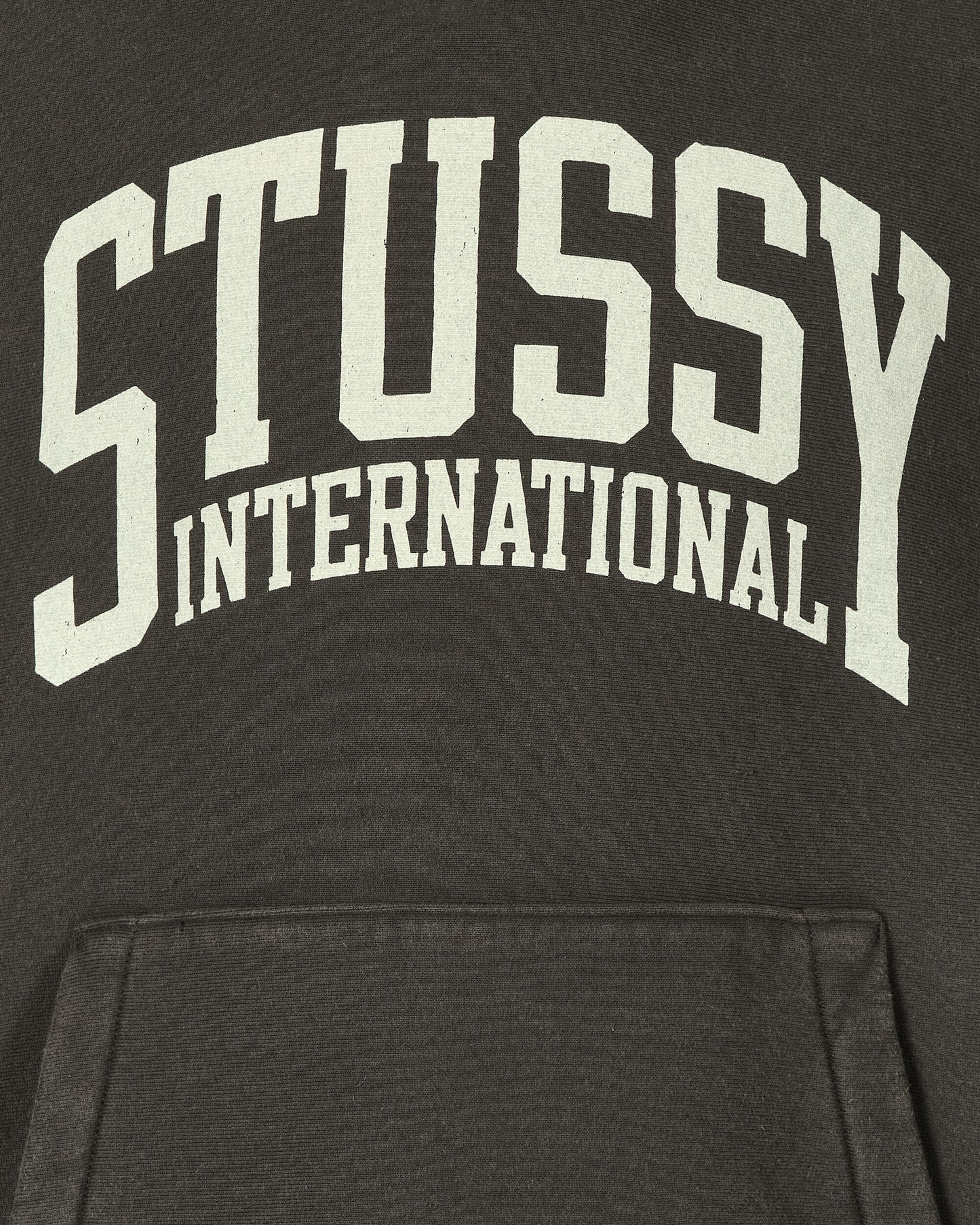 Stüssy Stussy Intl Relaxed Hood Washed Black Sweatshirts Hoodies 118550 0034