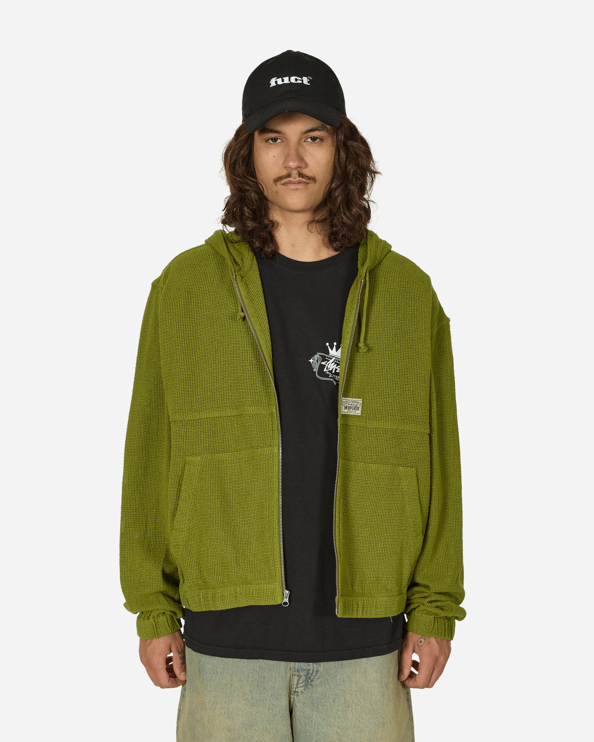 Stüssy Work Jacket Cotton Mesh Green Coats and Jackets Jackets 115769 0401