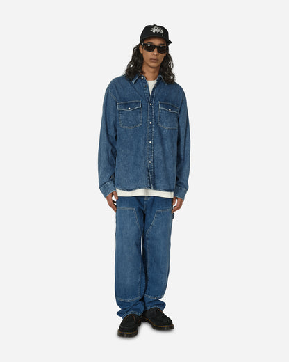 Stüssy Boxy Western Denim Ls Shirt Light Denim Shirts Longsleeve Shirt 1110320 2518