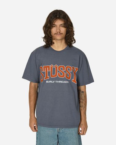 Stüssy Burly Threads Pig. Dyed Tee Indigo T-Shirts Shortsleeve 1905027 0811