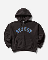 Stüssy Distressed Graphic Zip Hood Washed Black Sweatshirts Zip-Ups 118565SJ 0034